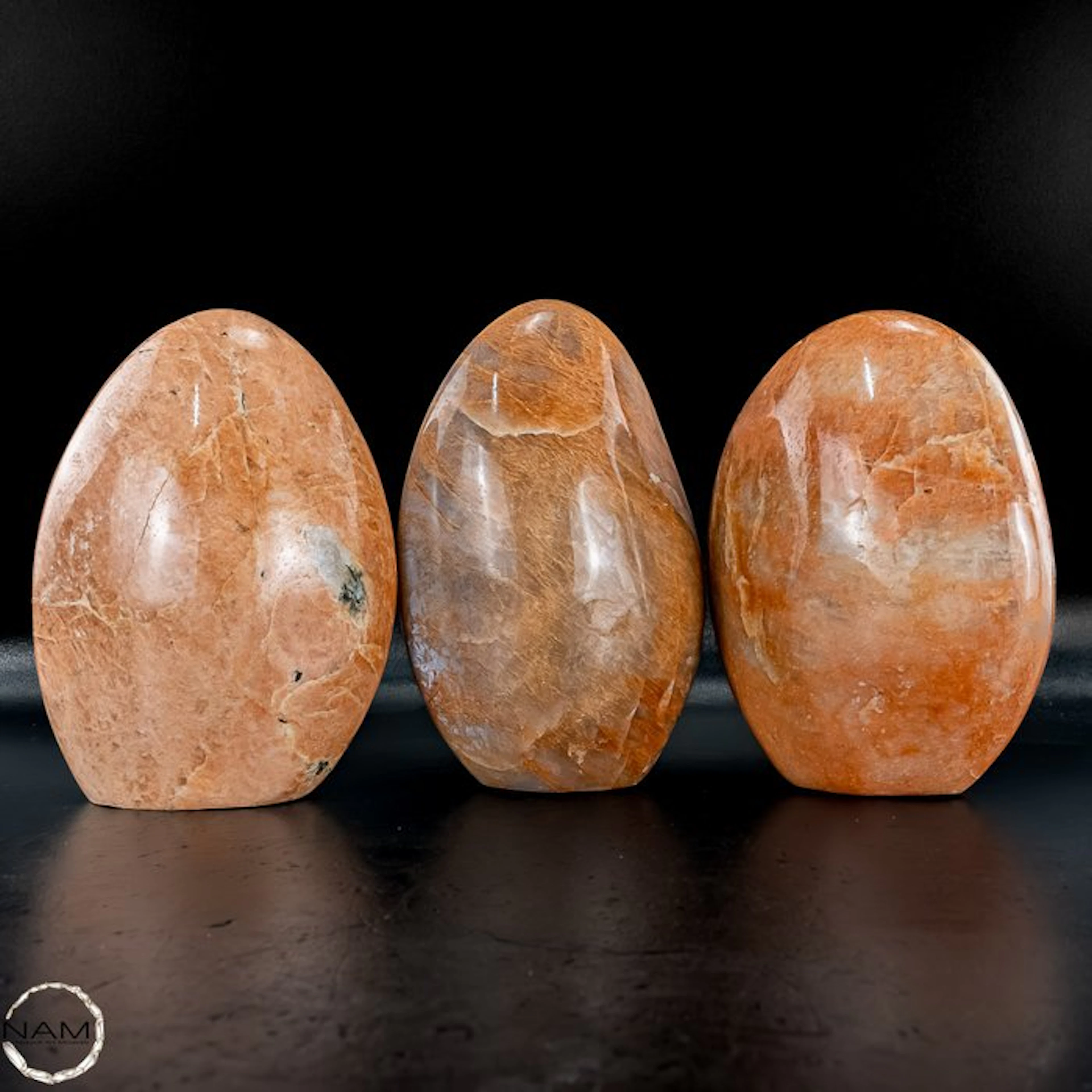 Peach Moonstone Freeform Set – Warm Elegance in Soft...