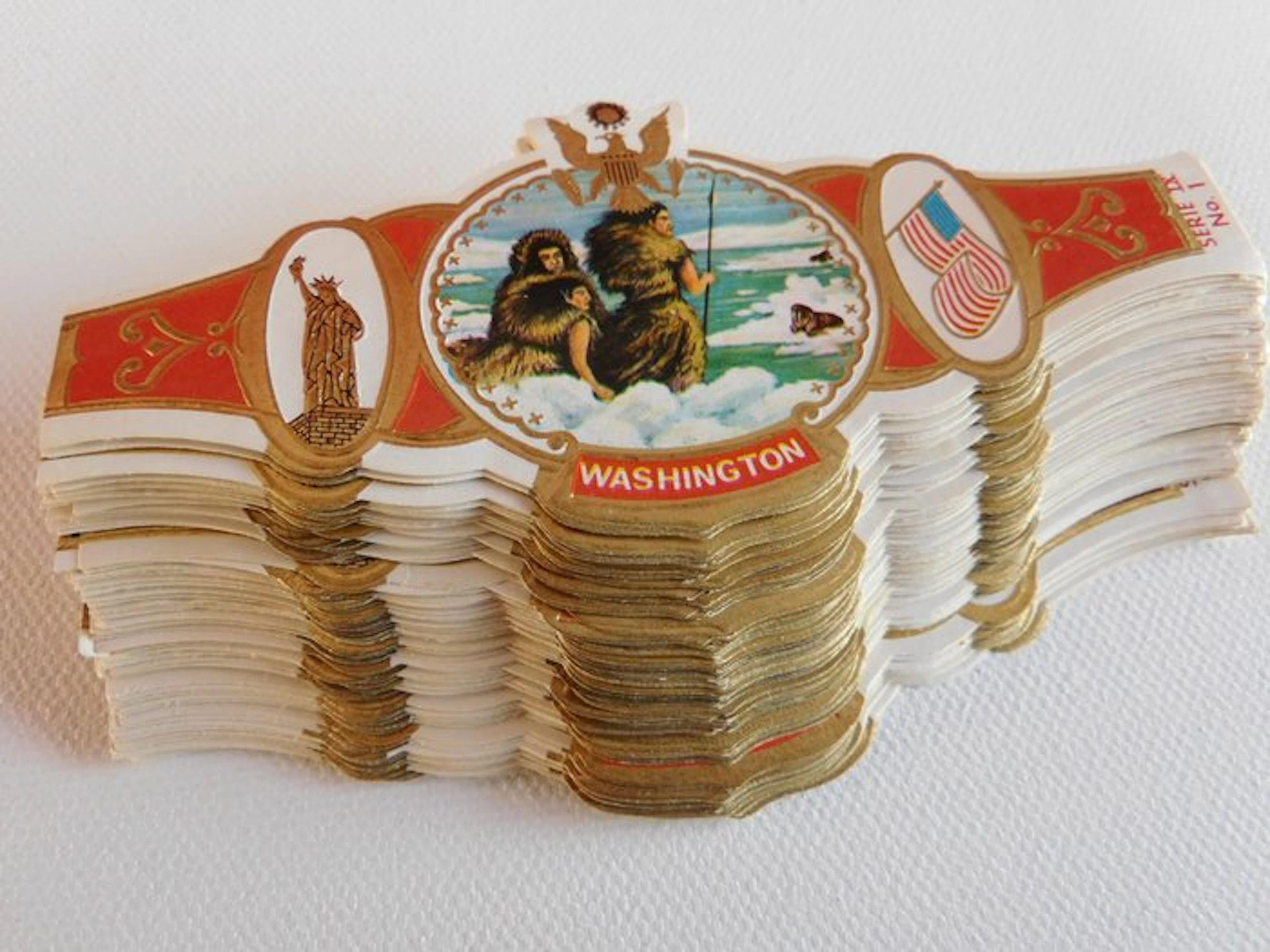Prachtige Collectie Washington Sigarenbandjes uit meerdere Reeksen - O.a