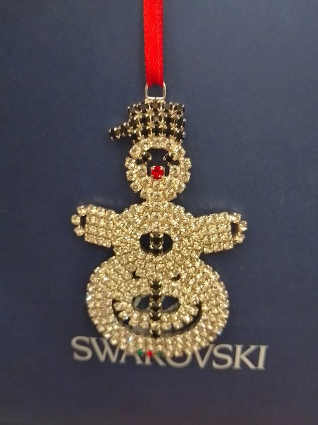 Swarovski - Figurine - Kerst hanger sneeuuwpop - Box + Certificate - Crystal