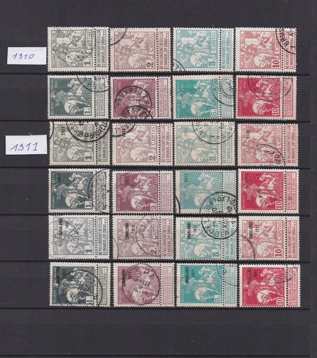 Belgium 1910/1915 - Series and stamps from the period