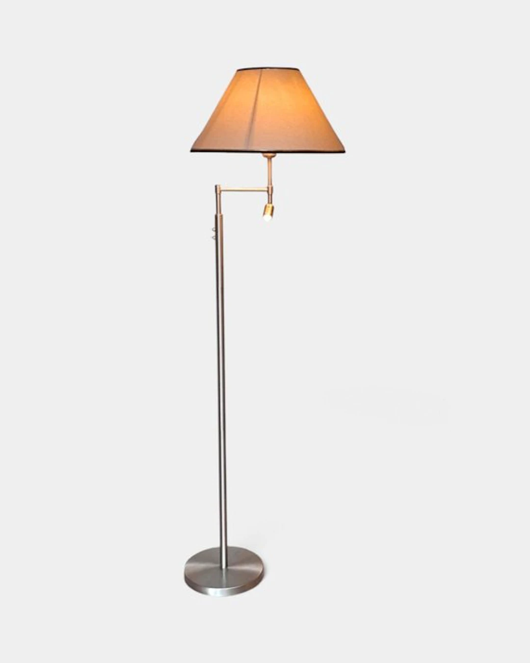 Reading floor lamp - Brushed Metal - Without a hood