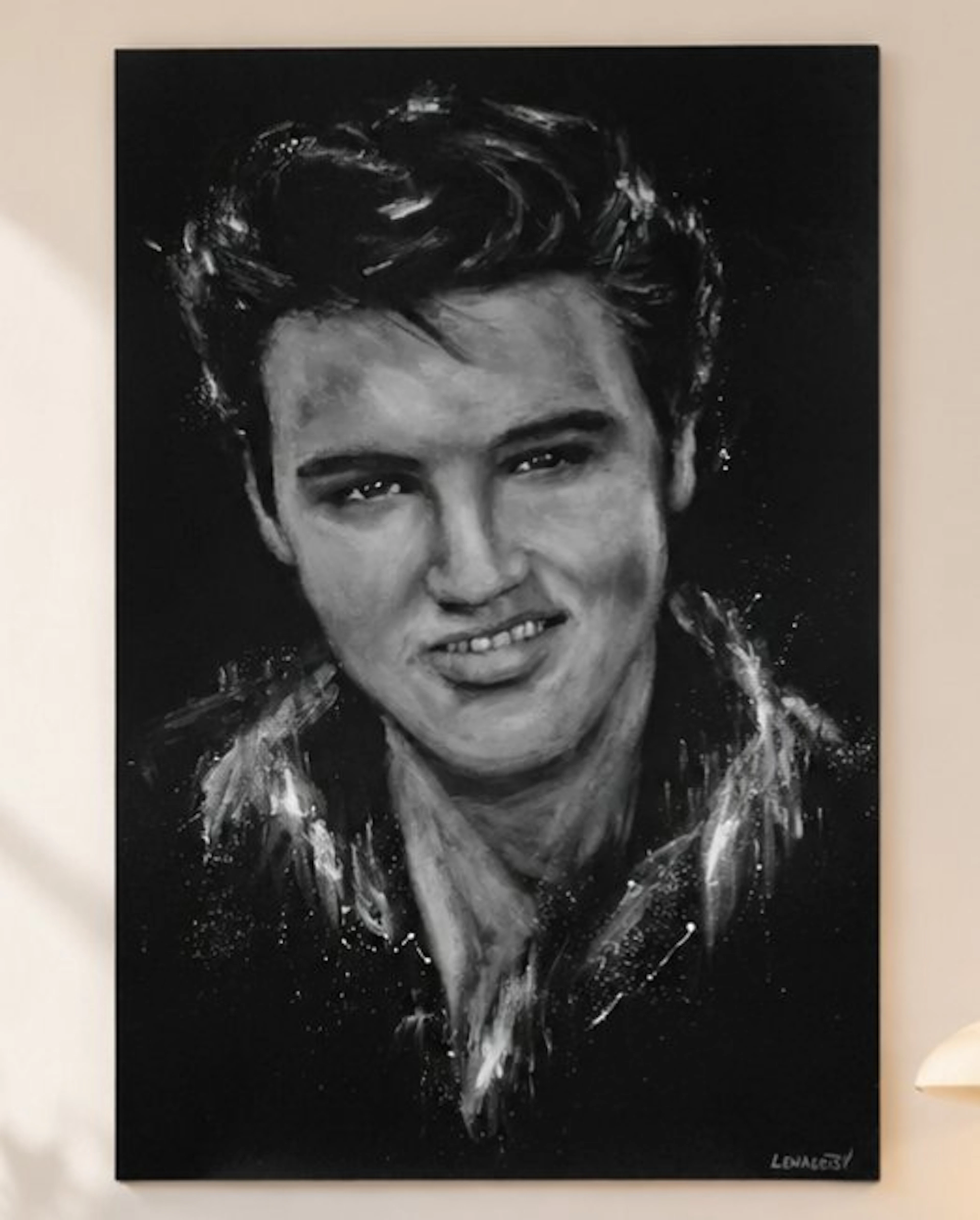 Vincent LENAERTS - Elvis PRESLEY - Peinture aux doigts