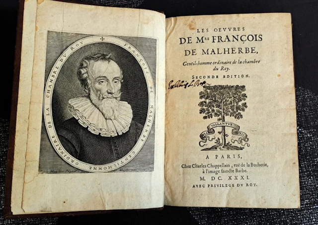 Malherbe - Oeuvres de Malherbe. 2ème édition Rare. Belle reliure. - 1631