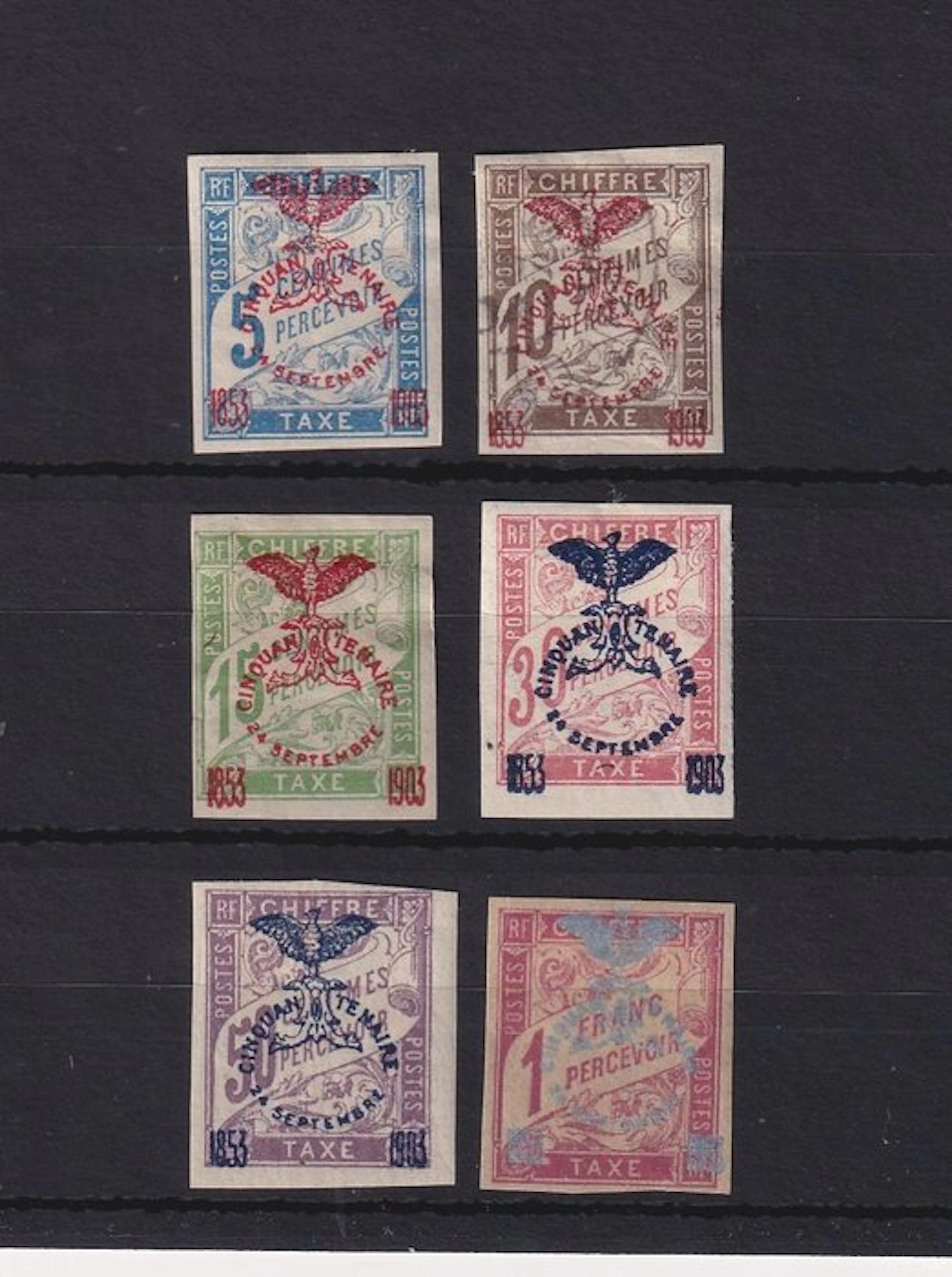 New Caledonia 1903 - taxe, collection de timbres - Yvert taxe n°8 à 14