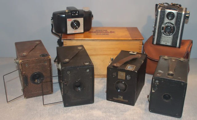 Kodak, Coronet, ENSIGN 2¼ B; Twelve-20, Sure Shot Special; 127 Analogue camera