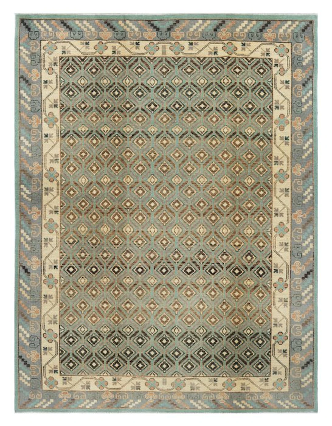Hand-knotted designer rug with Khotan pattern – new - Rug - 247 cm - 185 cm