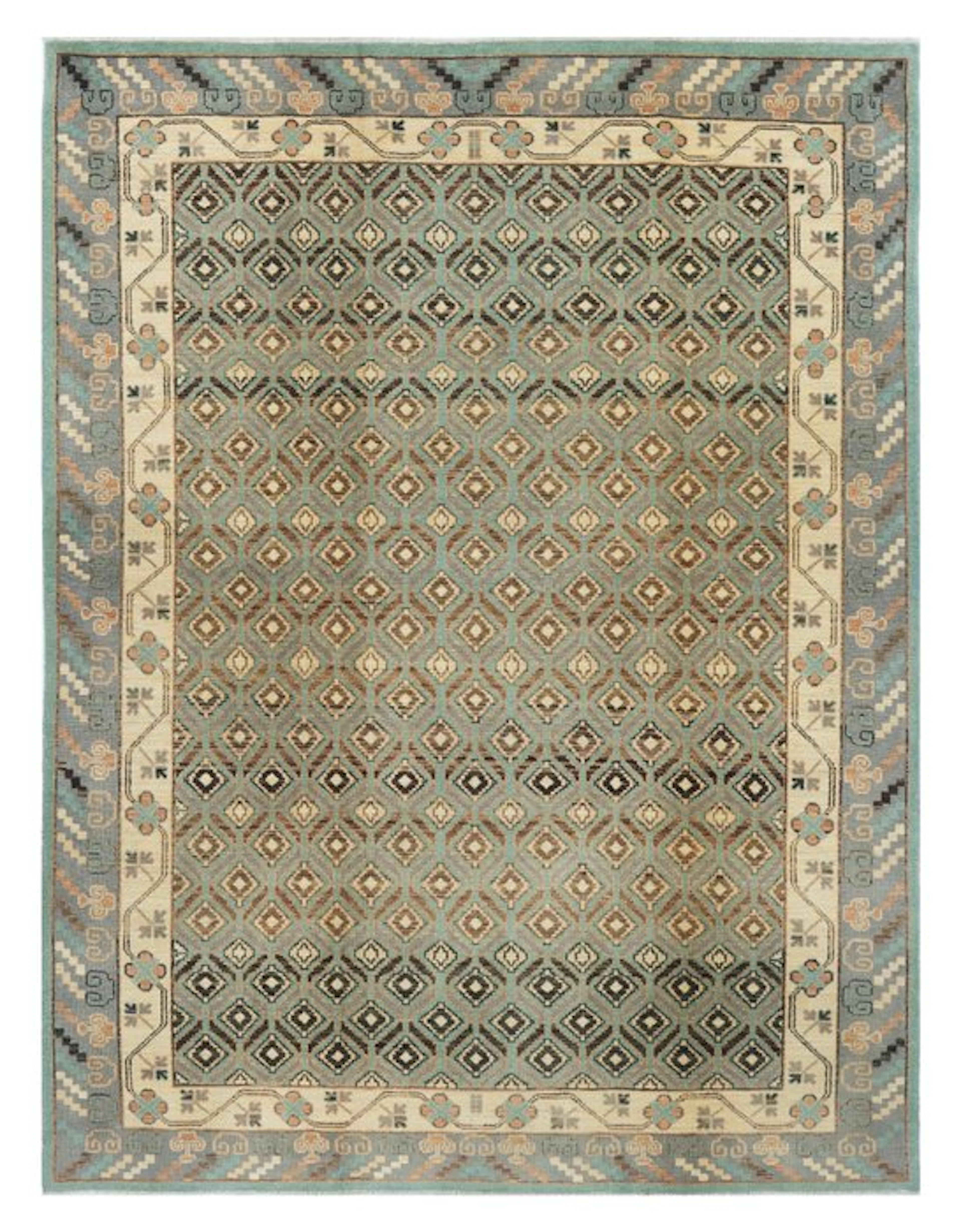 Hand-knotted designer rug with Khotan pattern – new - Rug - 247 cm - 185 cm
