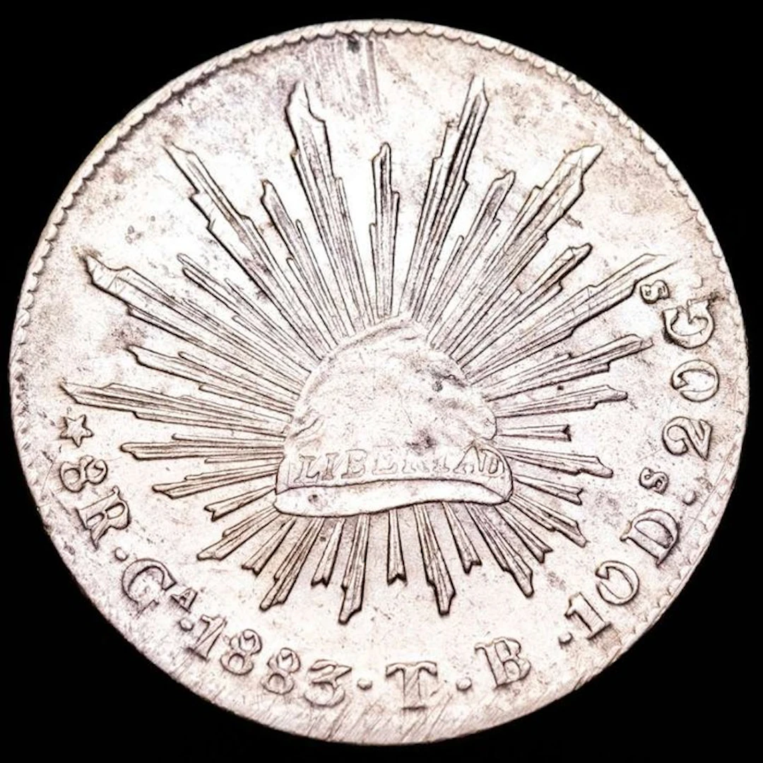 Mexico. 8 Reales Guadalajara mint, 1883 T.B