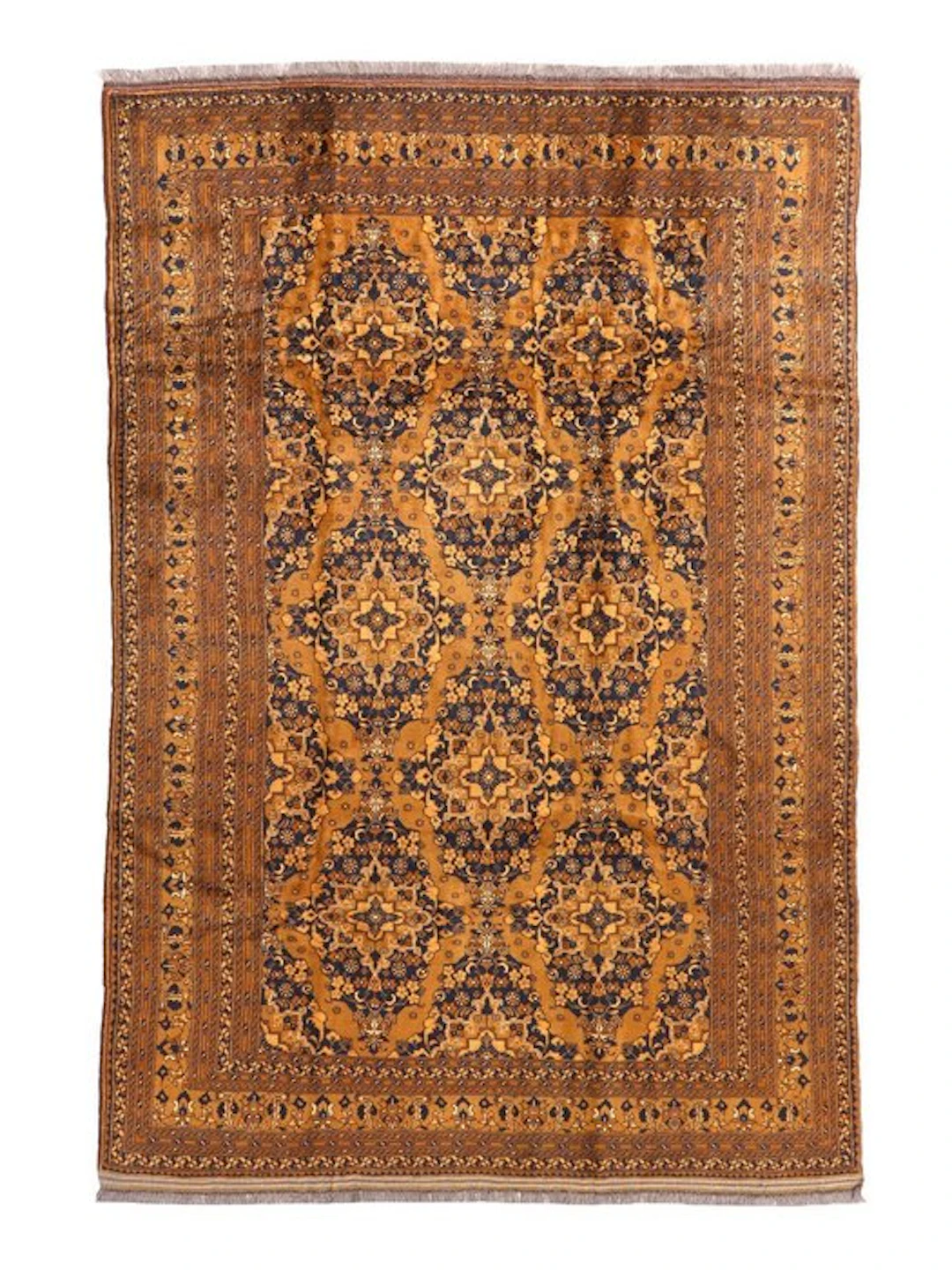 Gold Afghan Rug - Carpet - 299 cm - 202 cm