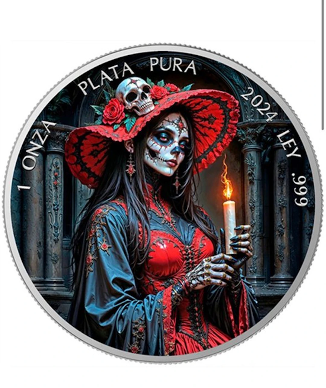 Mexico. 1 Onza 2024 La Parca - Dia de los Muertos , 1 Oz (.999)
