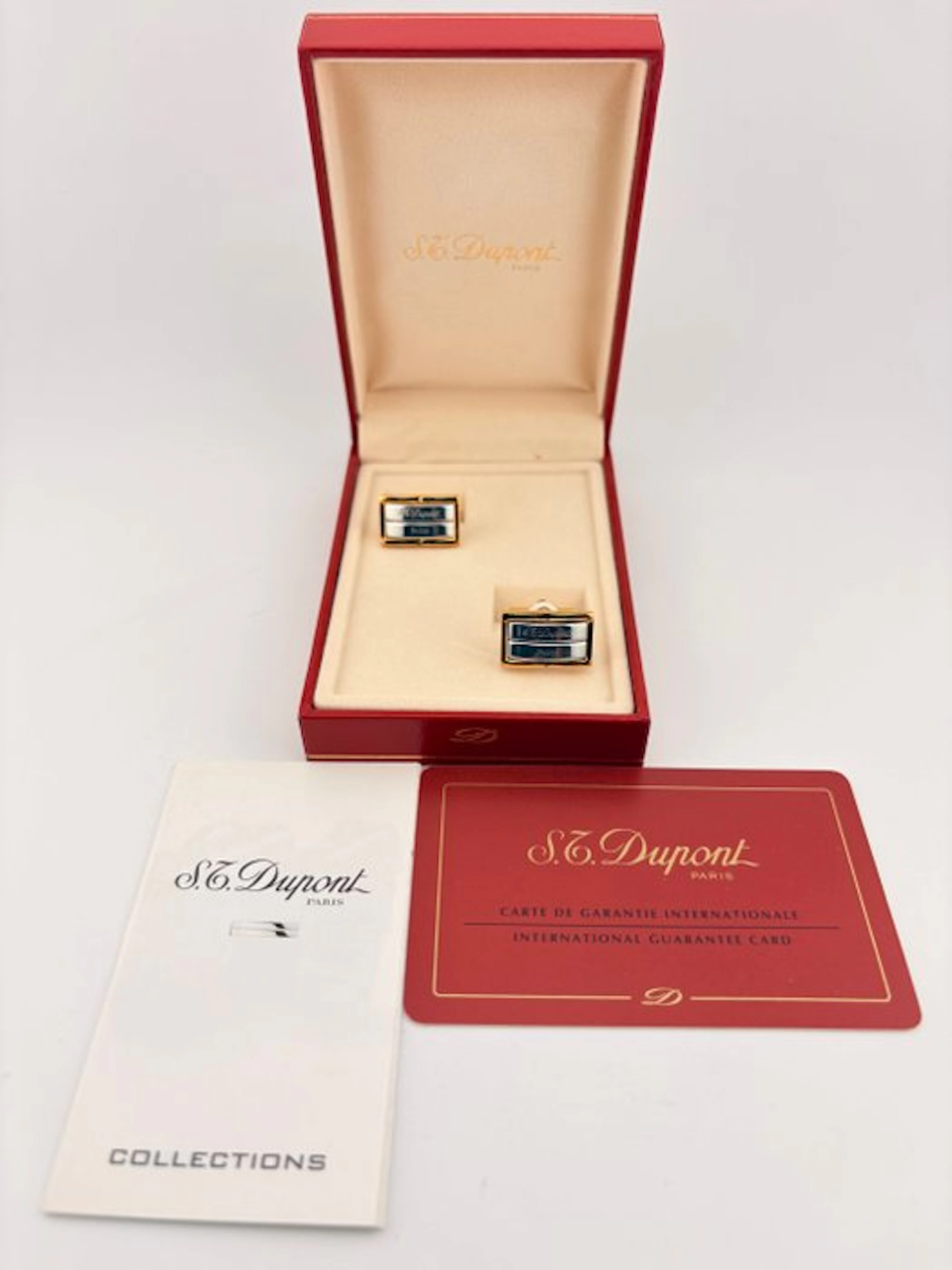 S.T. Dupont - Gold-filled - Cufflinks - with box & documents