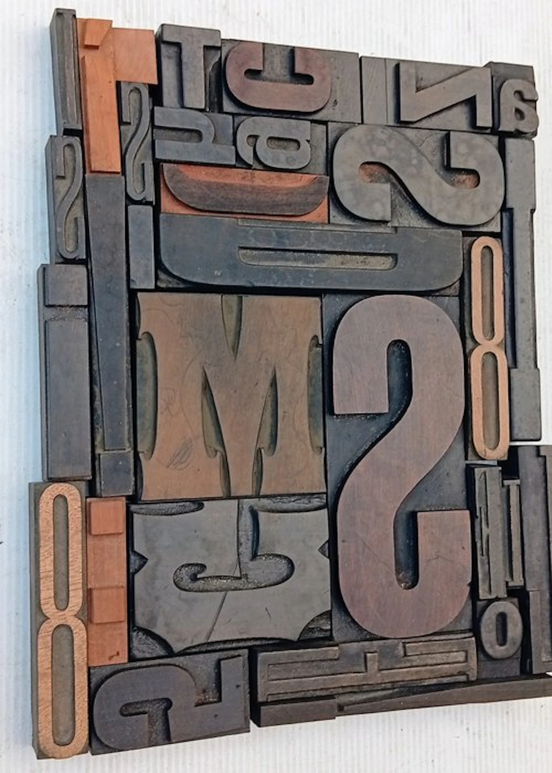 Printing blocks - XXL lot of old typographic characters...