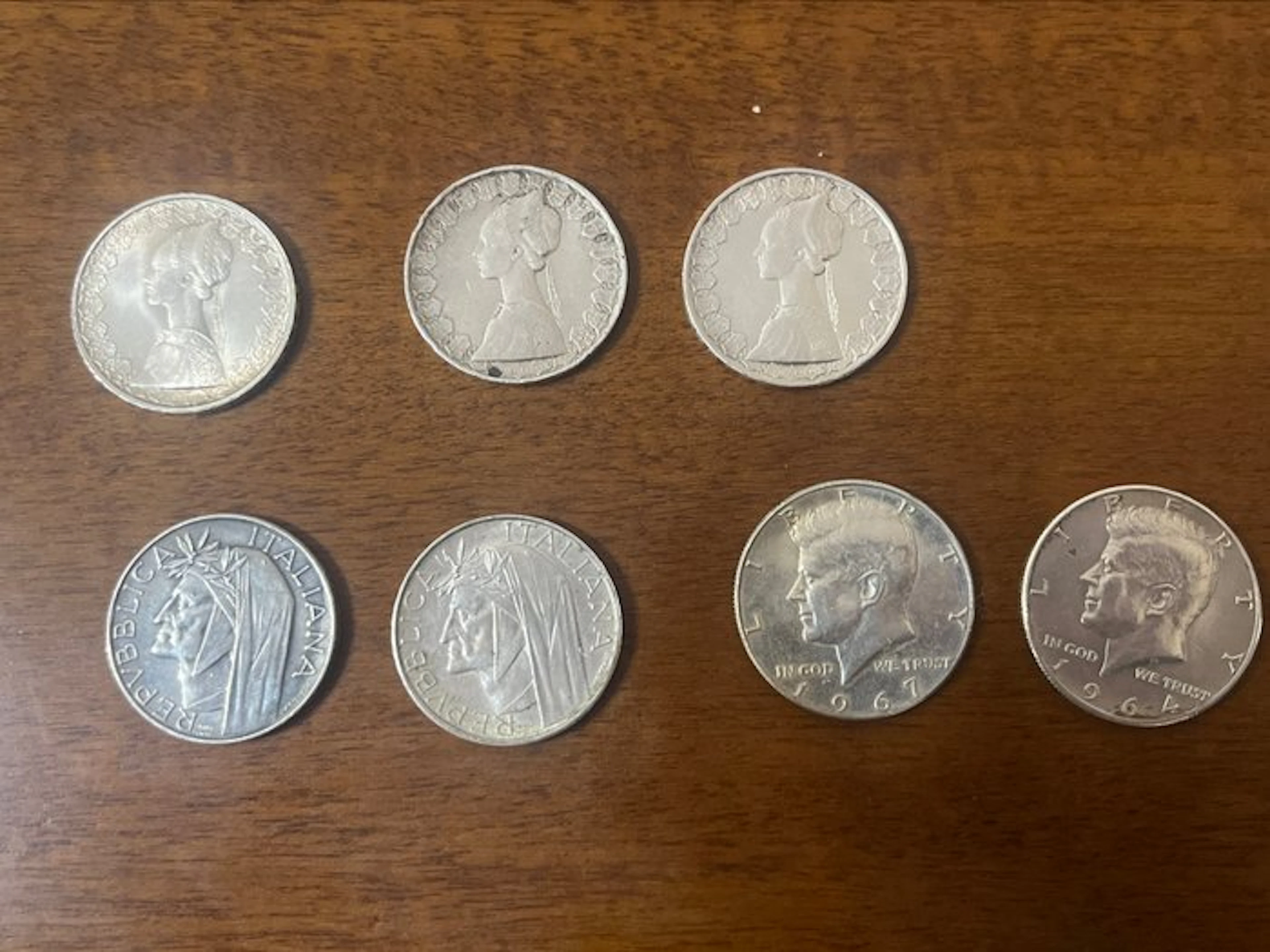Italy, United States. 500 Lire (No reserve price)