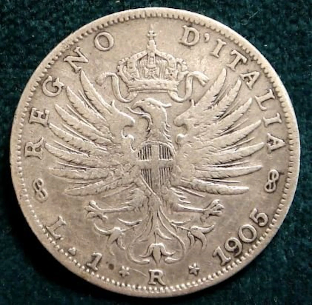 Italy, Kingdom Vittorio Emanuele III. 1 Lira 1905. Rara