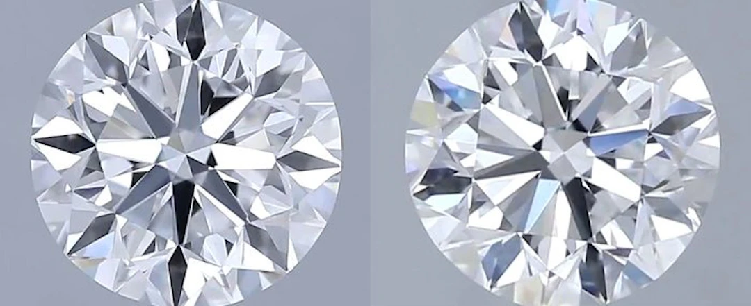 2 pcs Diamond (Natural) - 1.00 ct - Round - D...