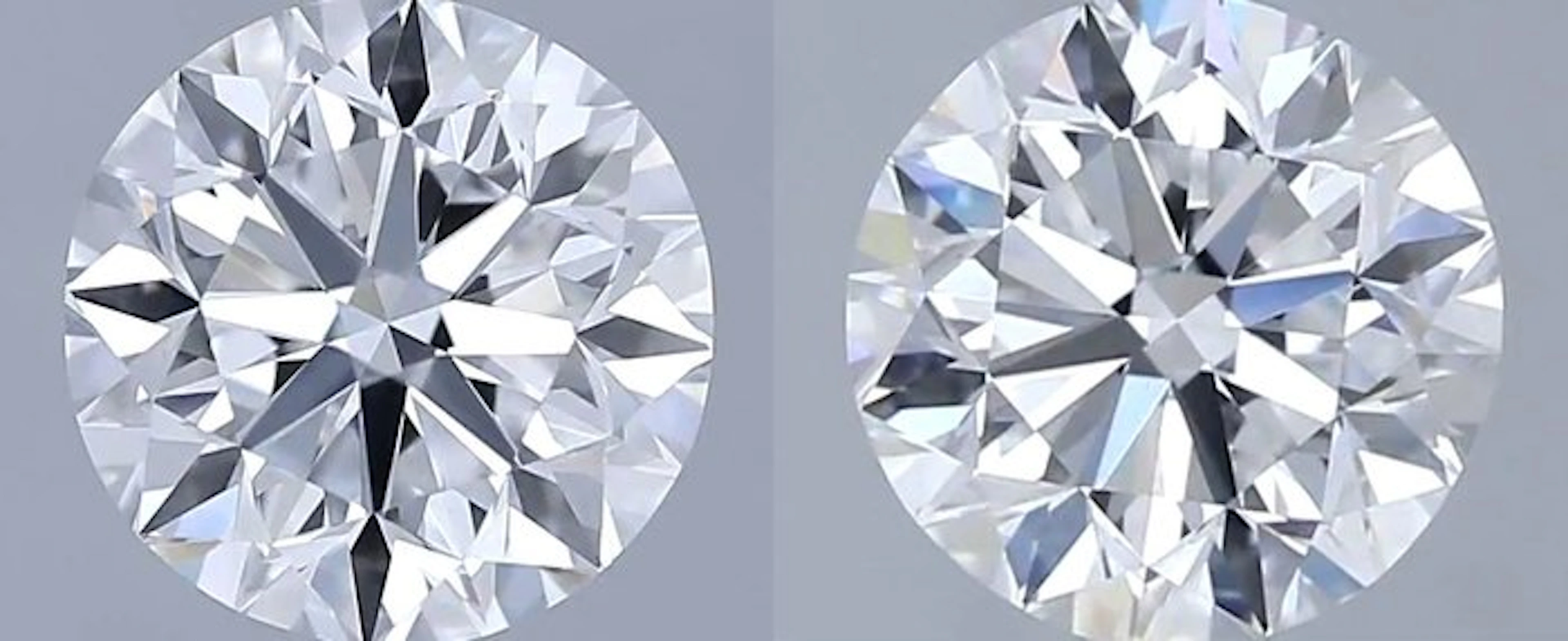 2 pcs Diamond (Natural) - 1.00 ct - Round - D...