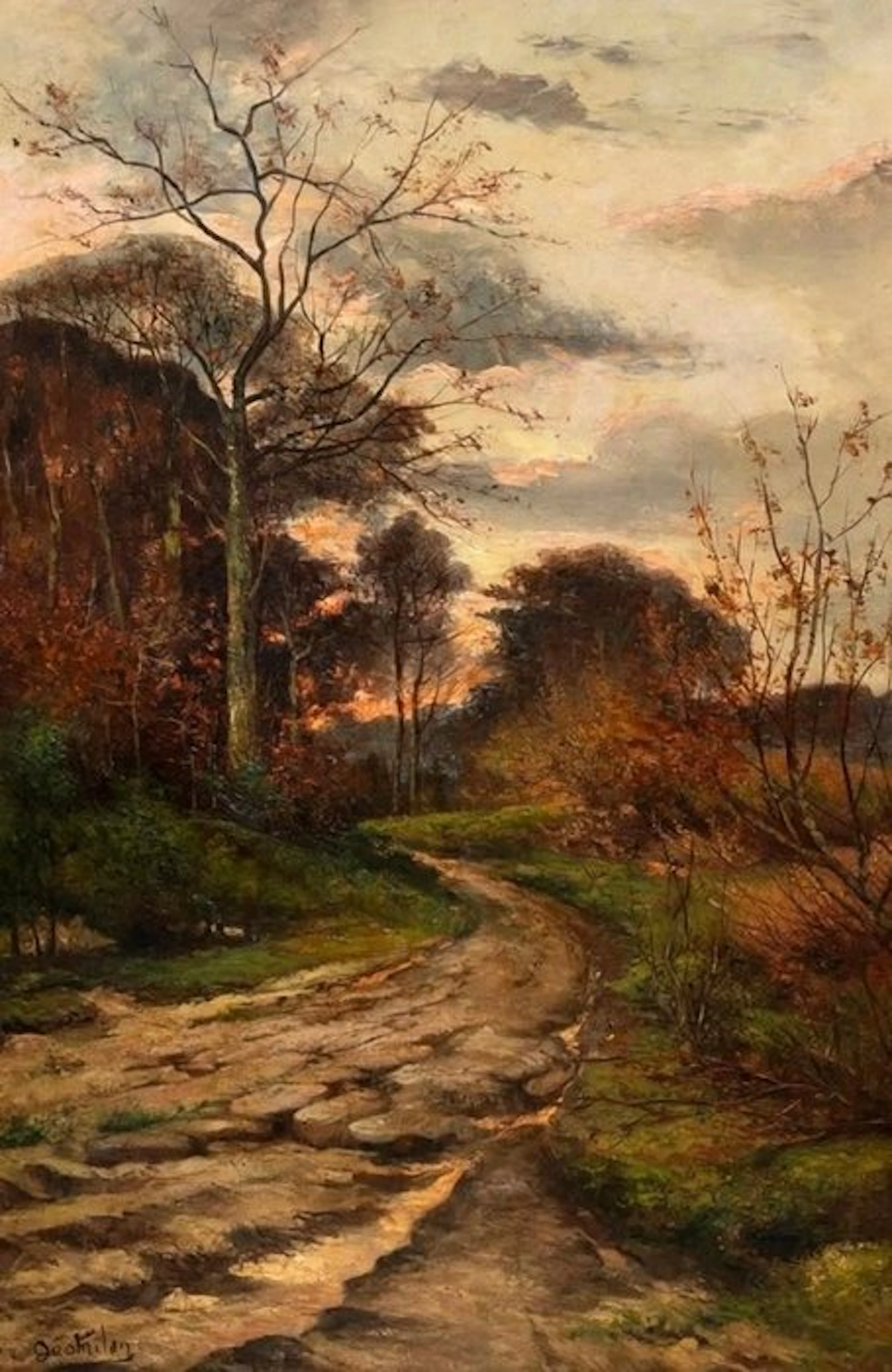 French school, XIX century - Sous Bois en Automne