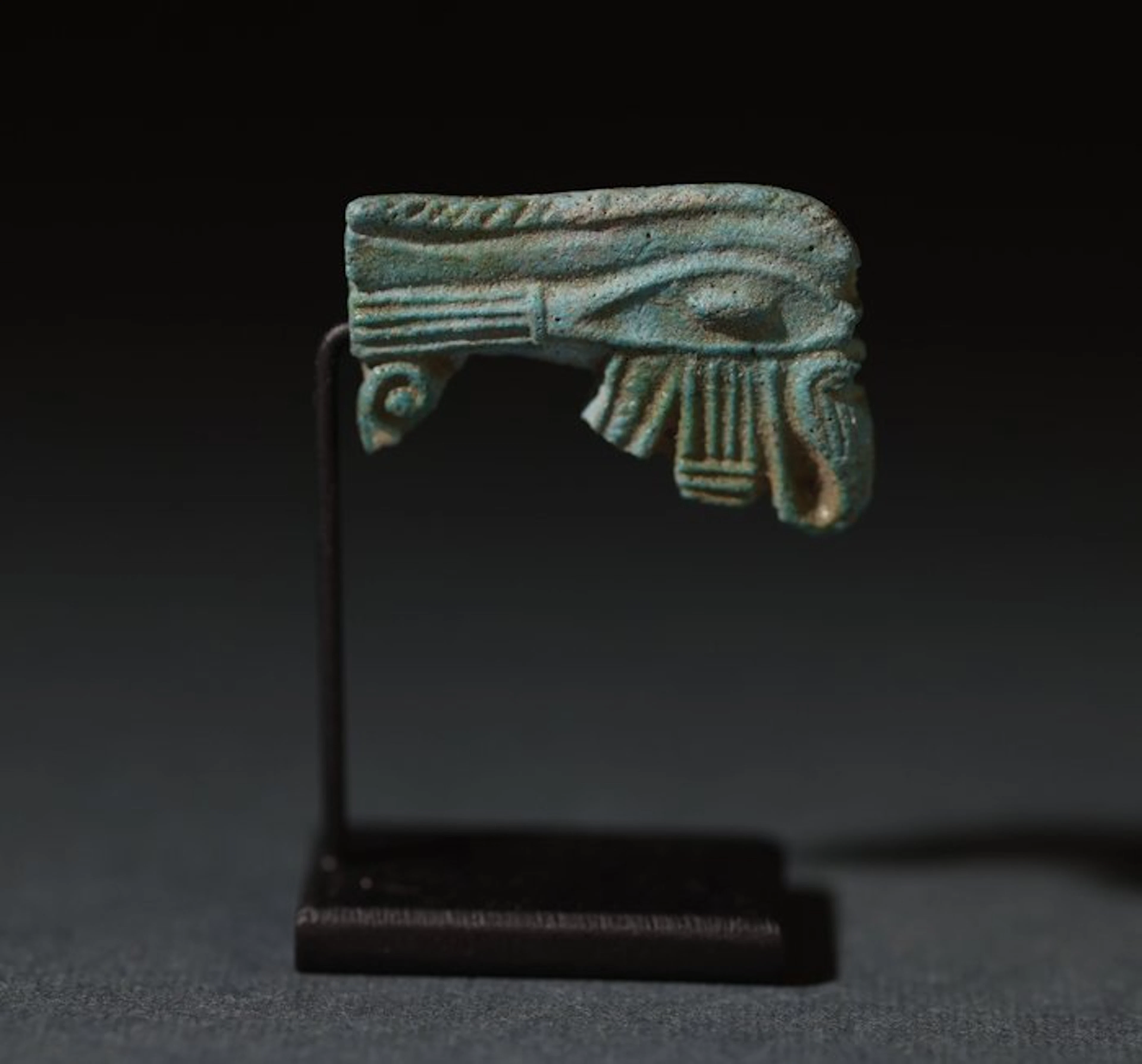 Ancient Egypt Faience Udjat fragment amulet - 2.2 cm