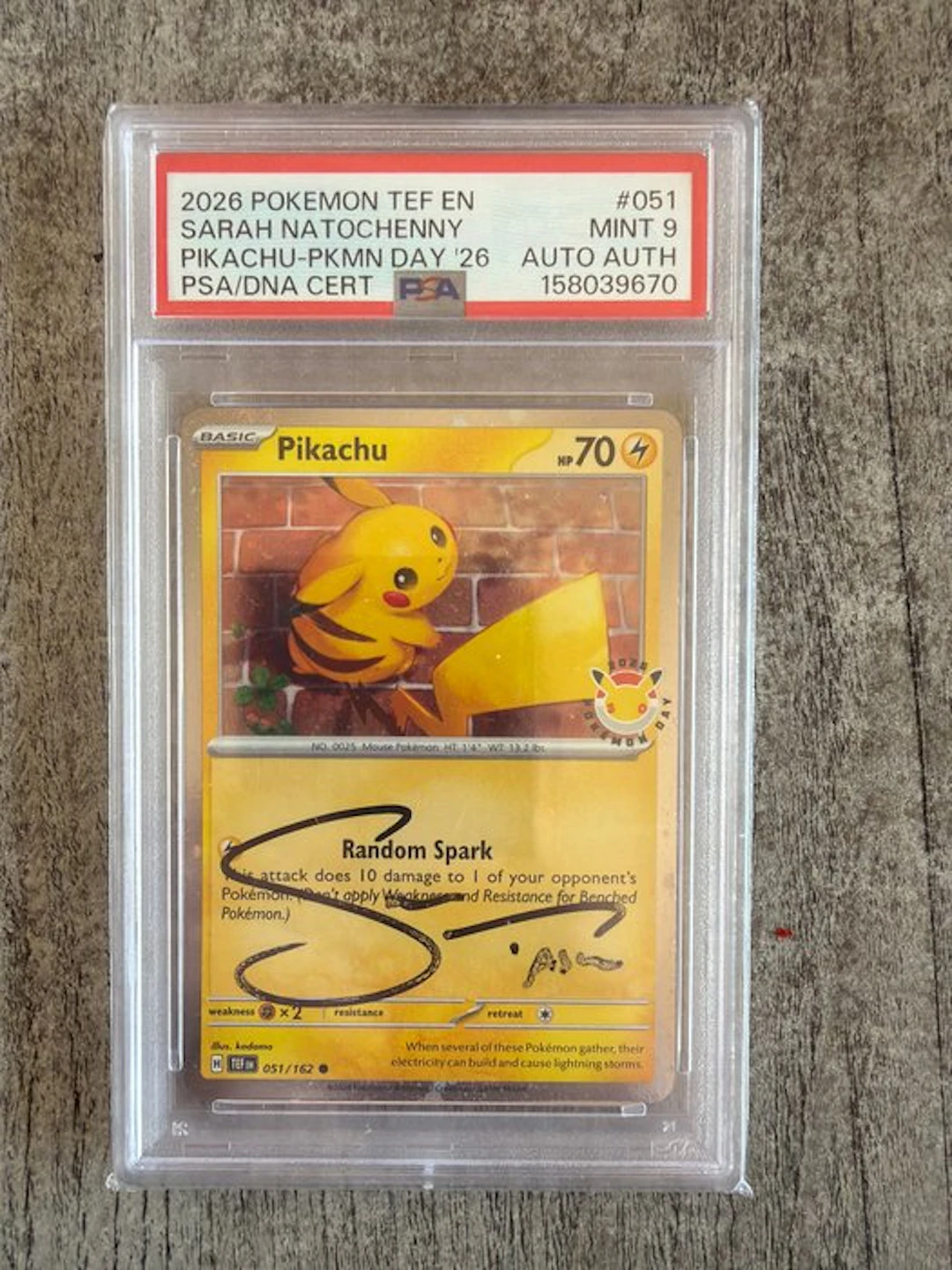 Pokémon - 1 Graded card - Pokémon - Pikachu 051/162 Promo card - PSA 9