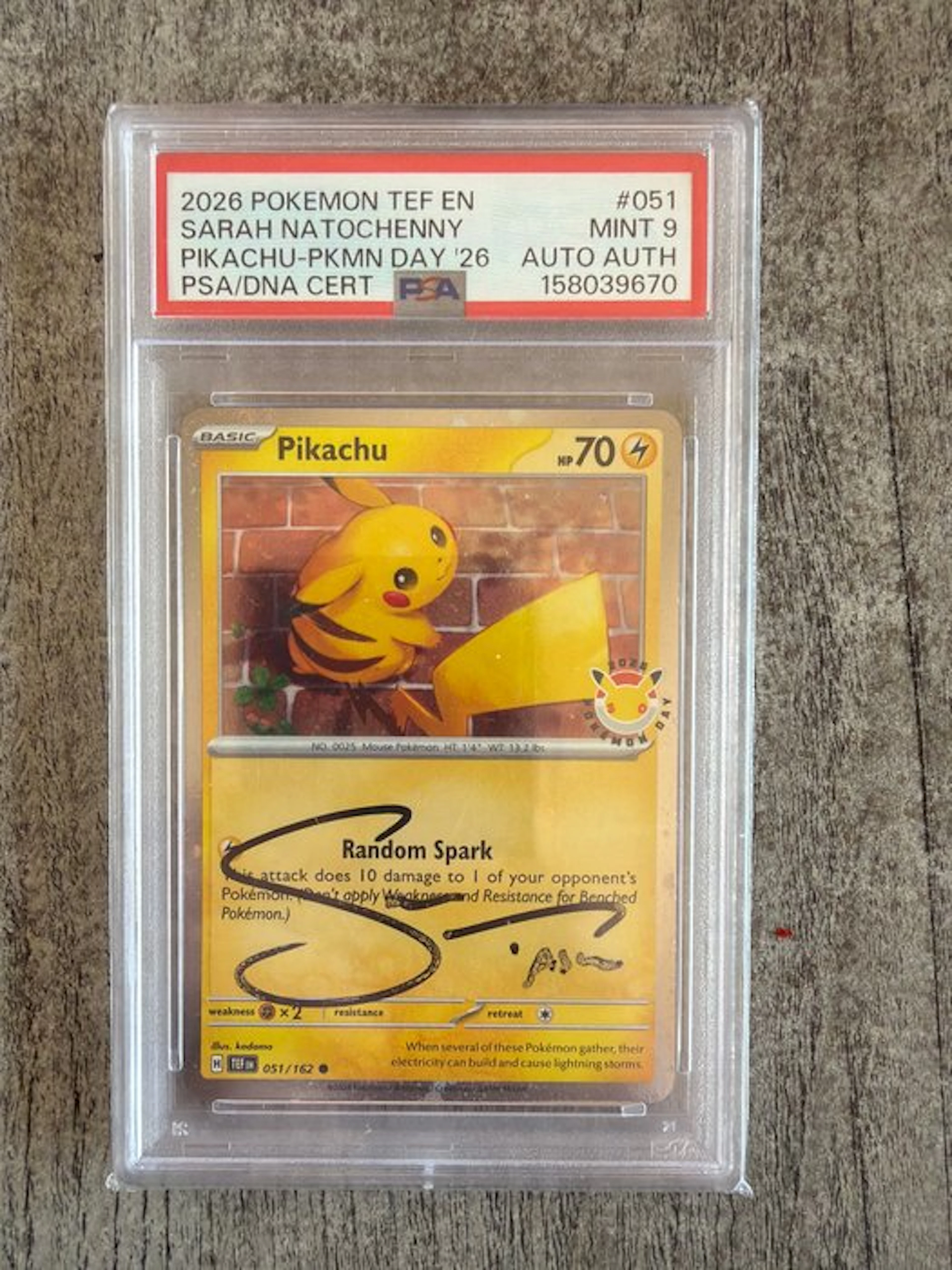 Pokémon - 1 Graded card - Pokémon - Pikachu 051/162 Promo card - PSA 9
