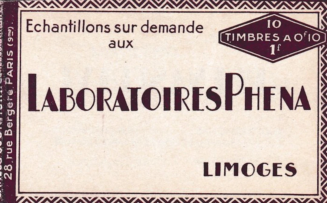 France - Phena advertising notebook, rare - Yvert carnet n°188 -C2