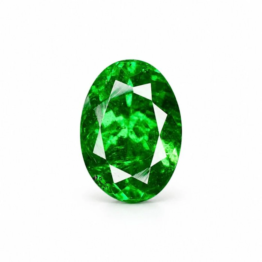 No reserve price Green Tsavorite - 0.97 ct...