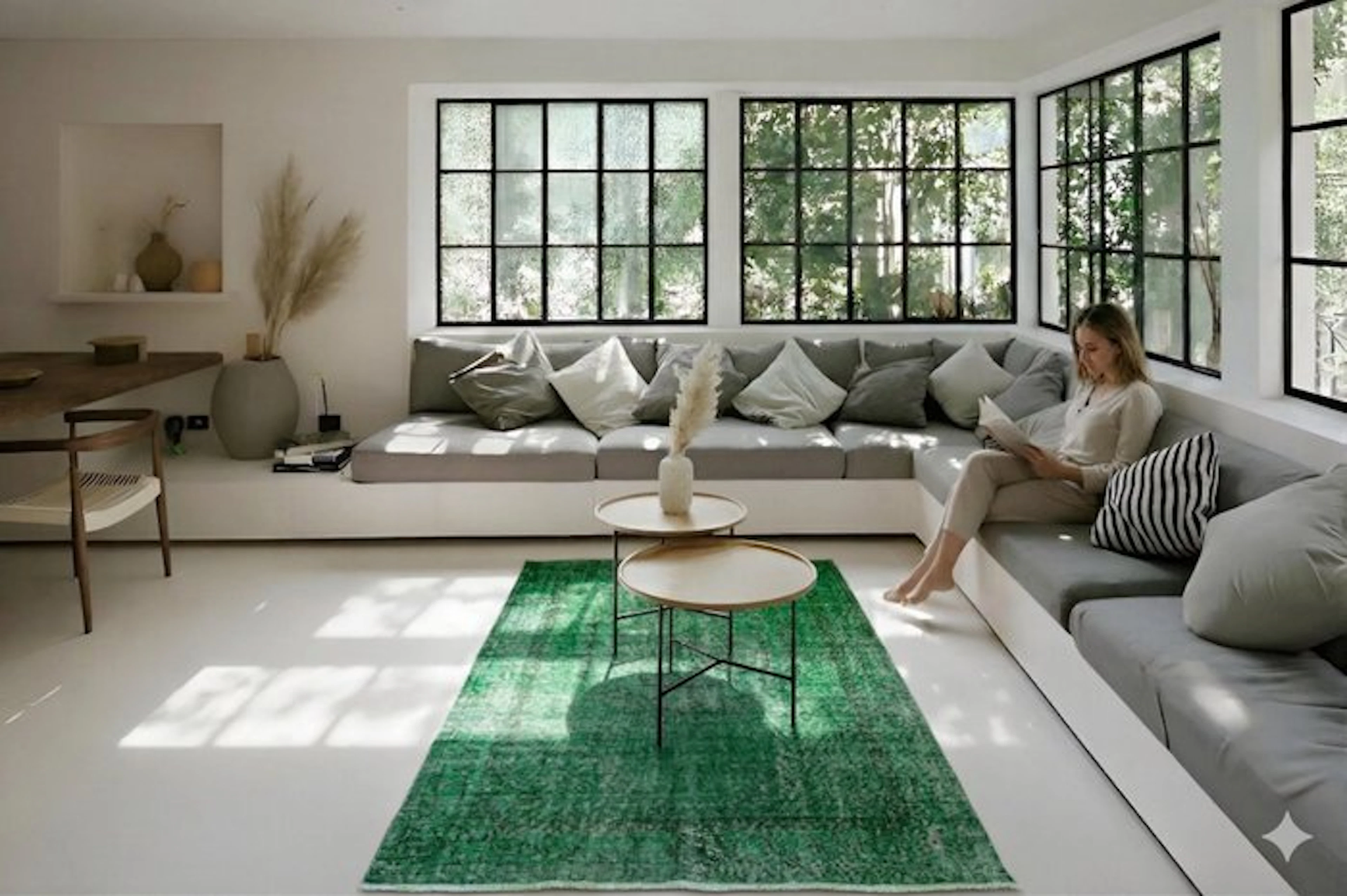 No reserve! Green vintage - Rug - 205 cm - 115 cm - with certificate