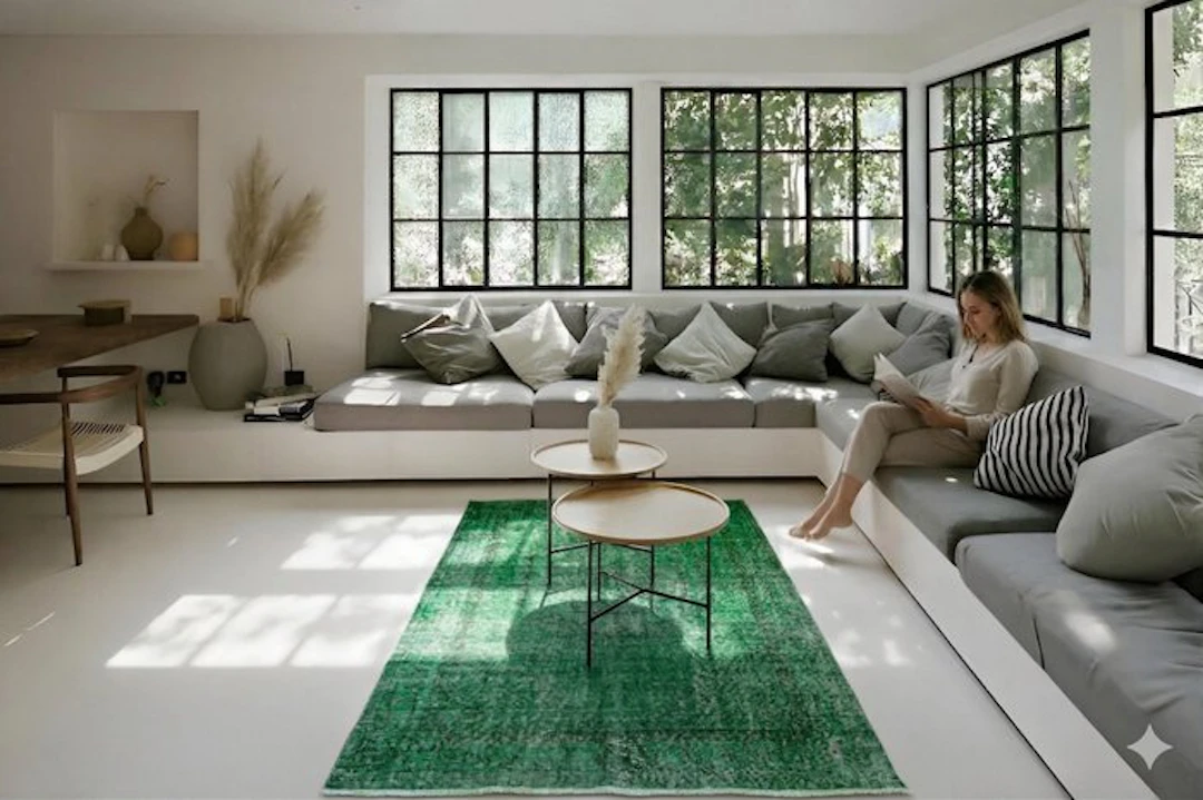 No reserve! Green vintage - Rug - 205 cm - 115 cm - with certificate