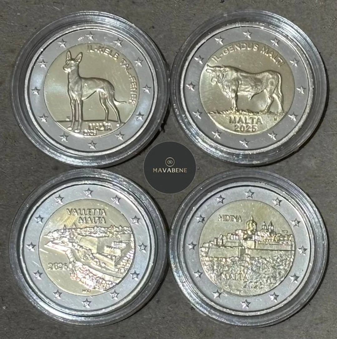 Malta. 2 Euro 2025/2026 (4 monete) (No reserve price)