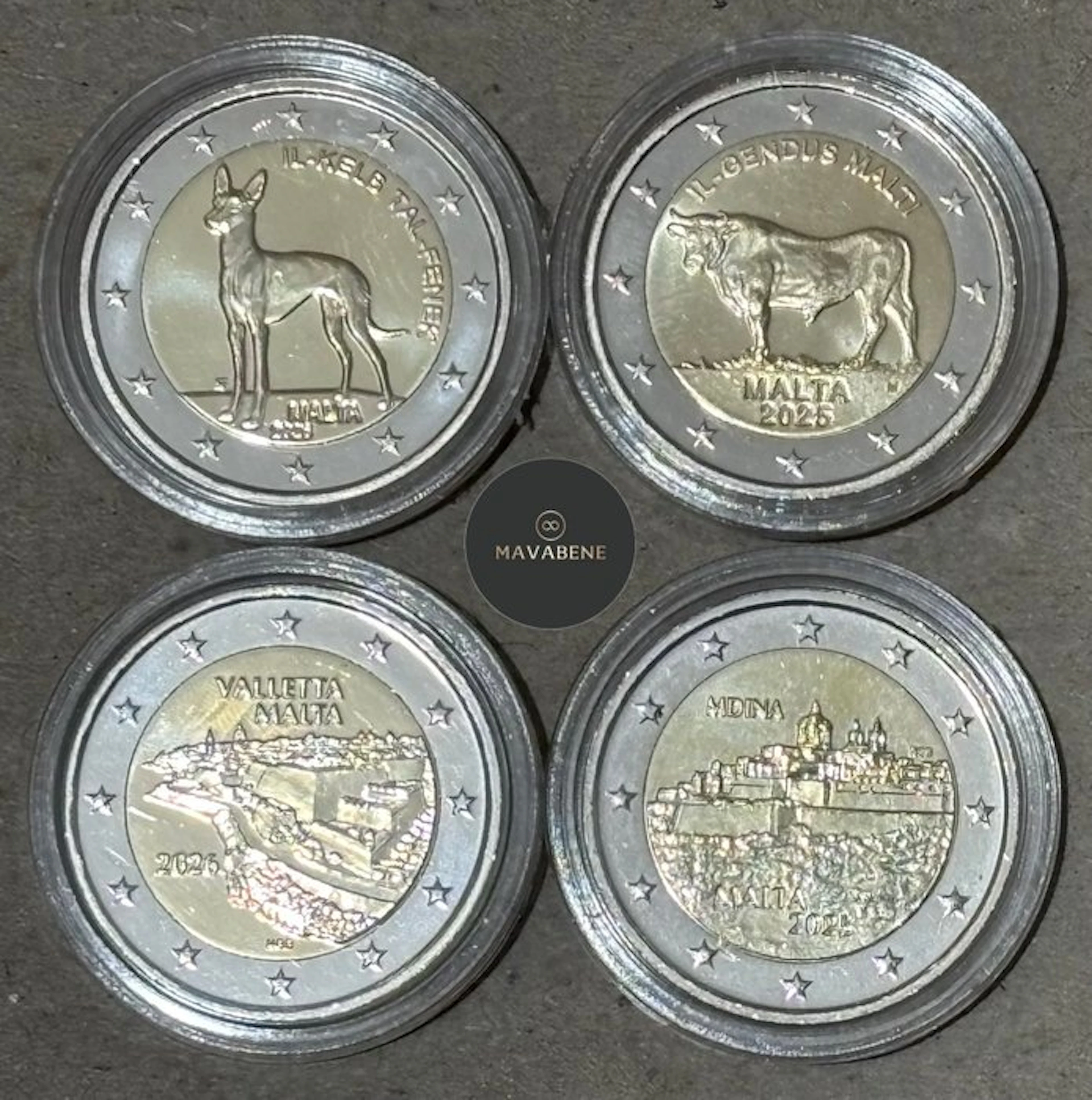 Malta. 2 Euro 2025/2026 (4 monete) (No reserve price)