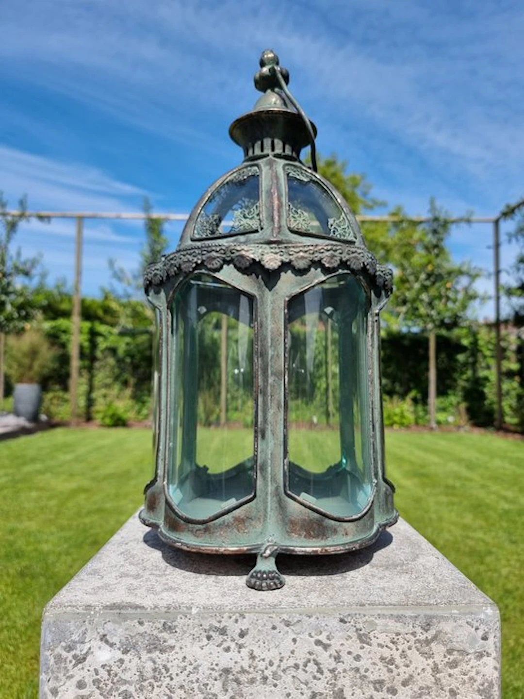 Candlestick - Glass, metal