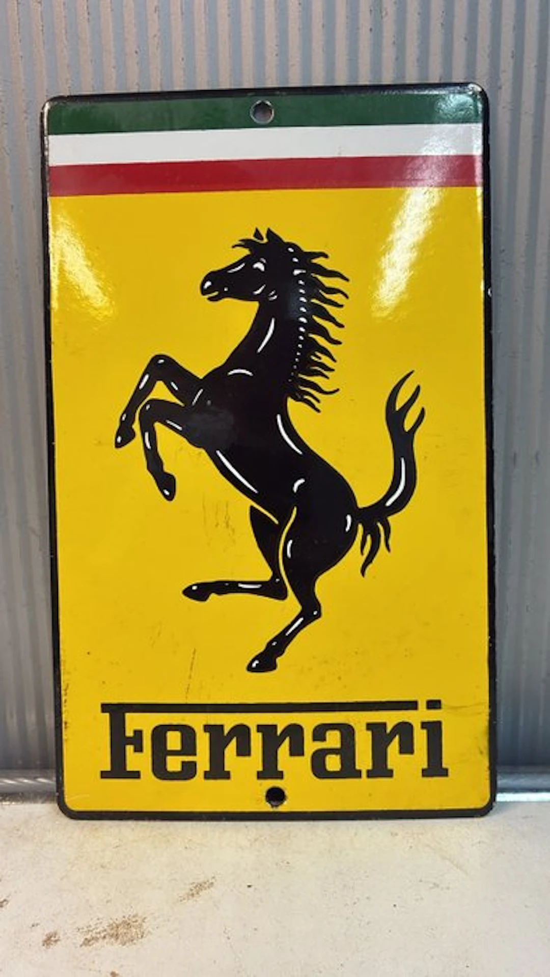 Ferrari – Enamel advertising sign – Cavallino Rampante –...
