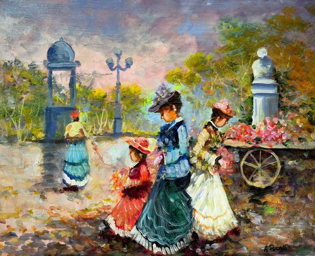 Antonio Pecorelli (XX) - La passeggiata dei fiori
