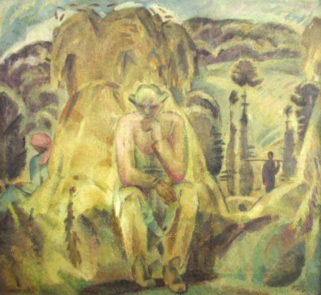 Franz Heinrich Gref (1872-1957) - Feierabend - Bauer und...