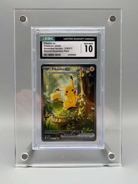 Pokémon Graded card - Pikachu ex - Ascended Heroes - 276/217 - CGC 10