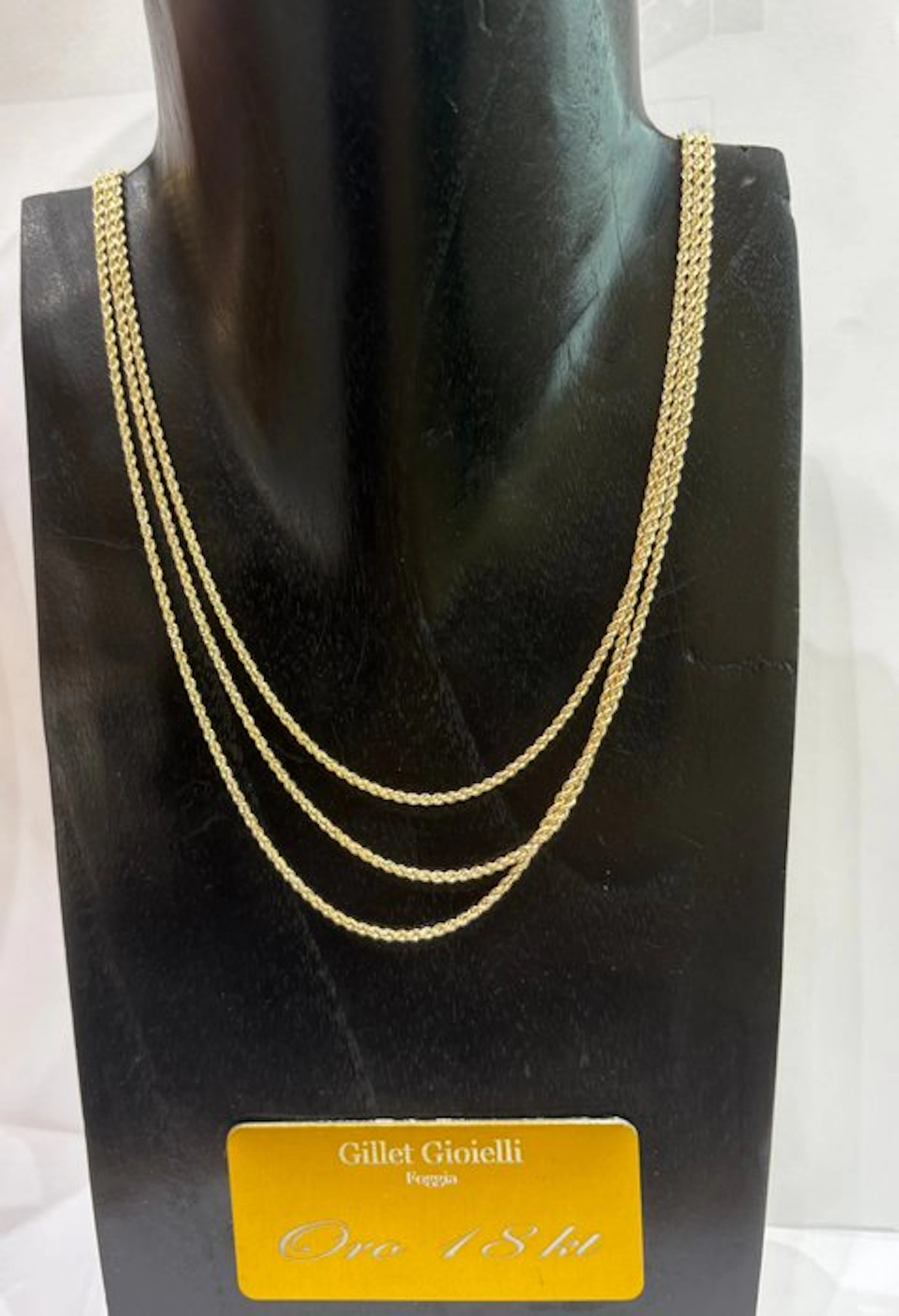 Collar necklace - 18 kt. Yellow gold - Dish towel MULTIFILO