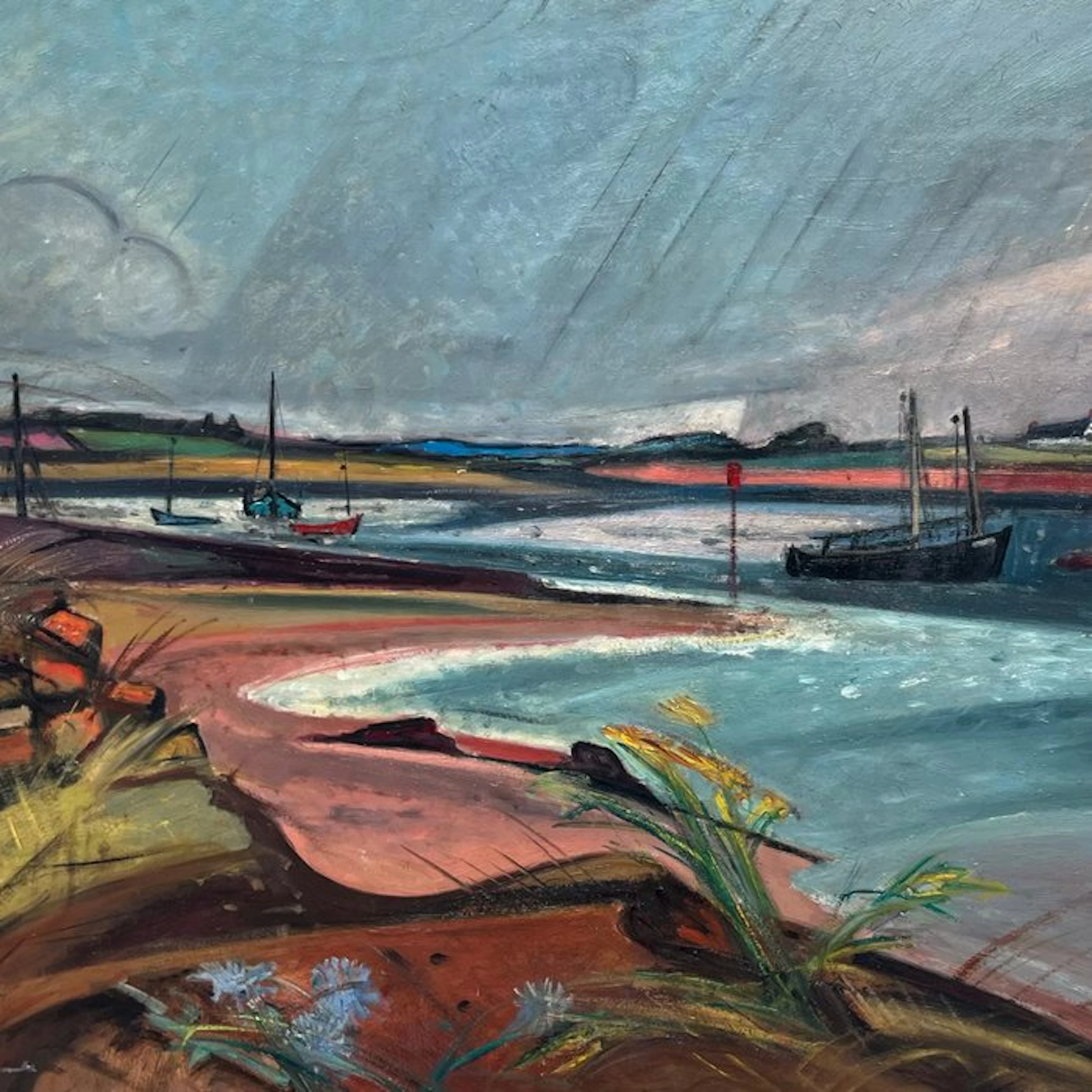 Jacques Lestrille (1904–1985) - Port breton à marée basse...
