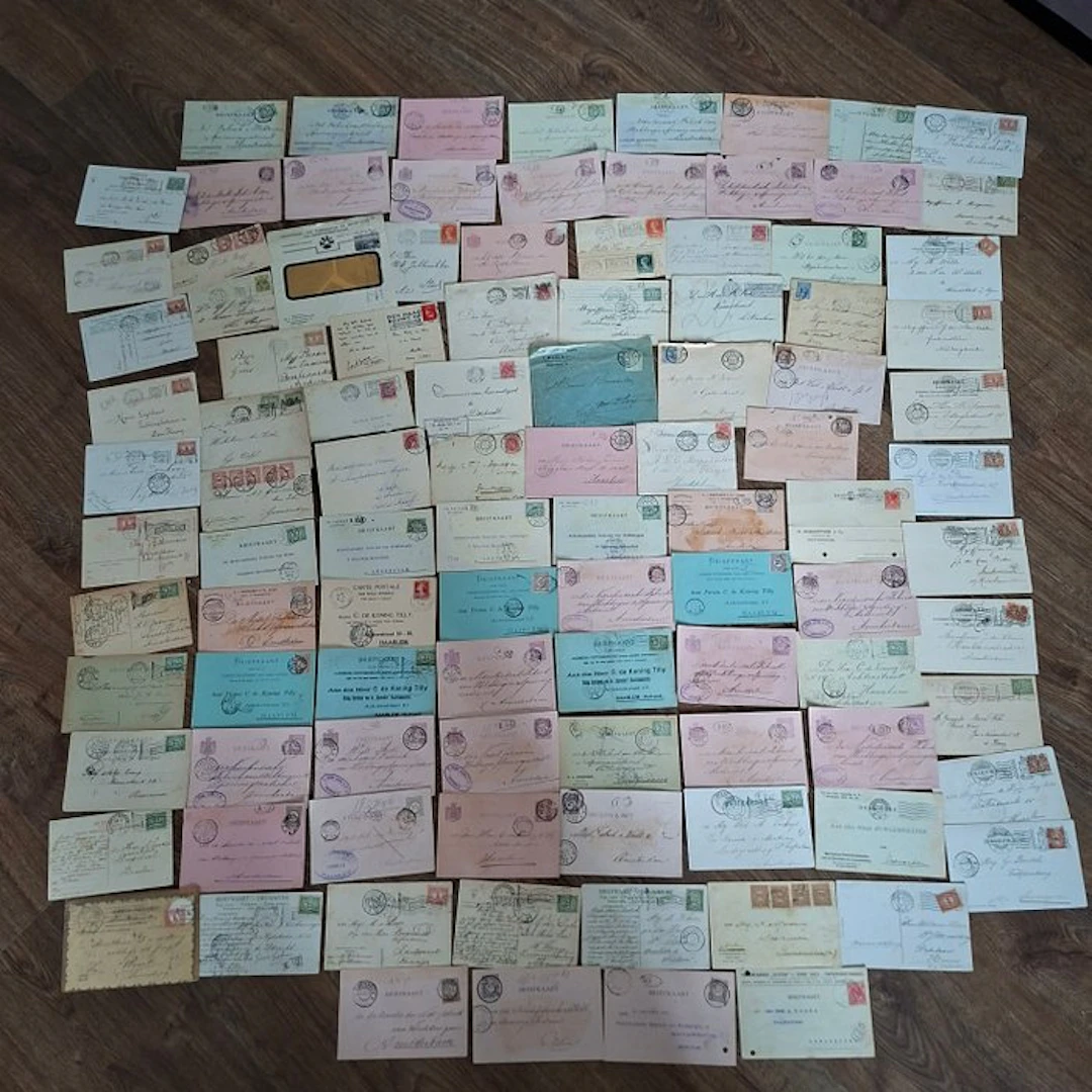 Postmark - Collection of picture postcards and mail items...