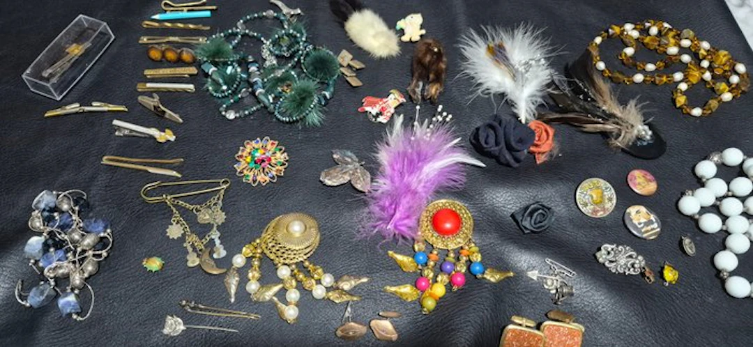 Themed collection - costume jewelry and accessories (brooches