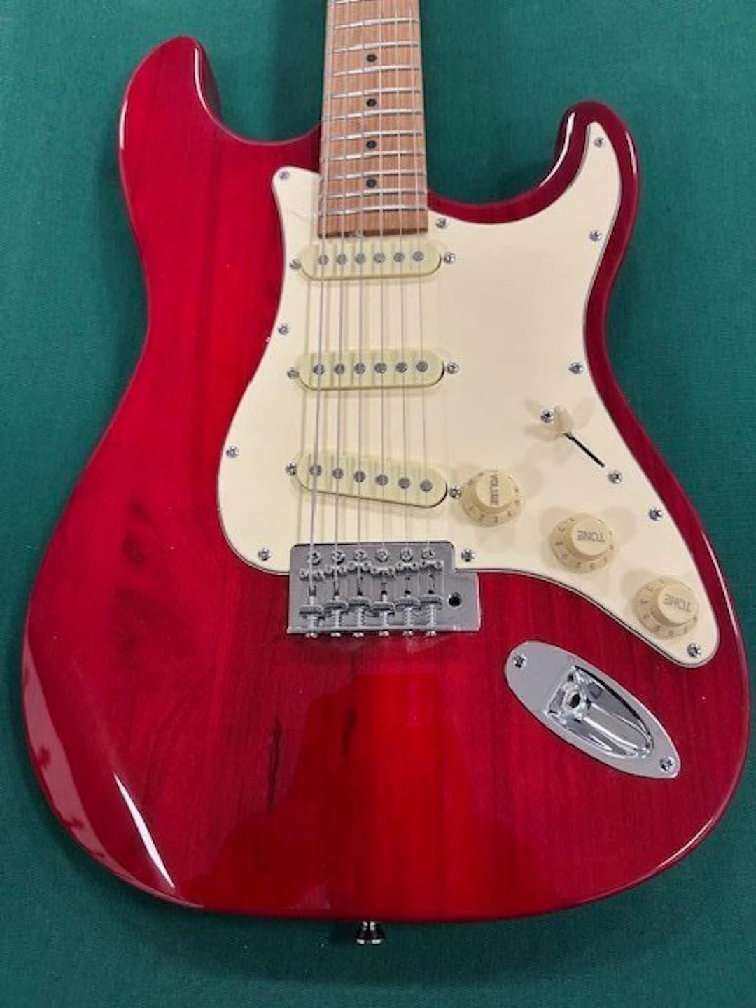 Stagg - SES 55 STF RED SSS Fiesta Red - - Electric guitar