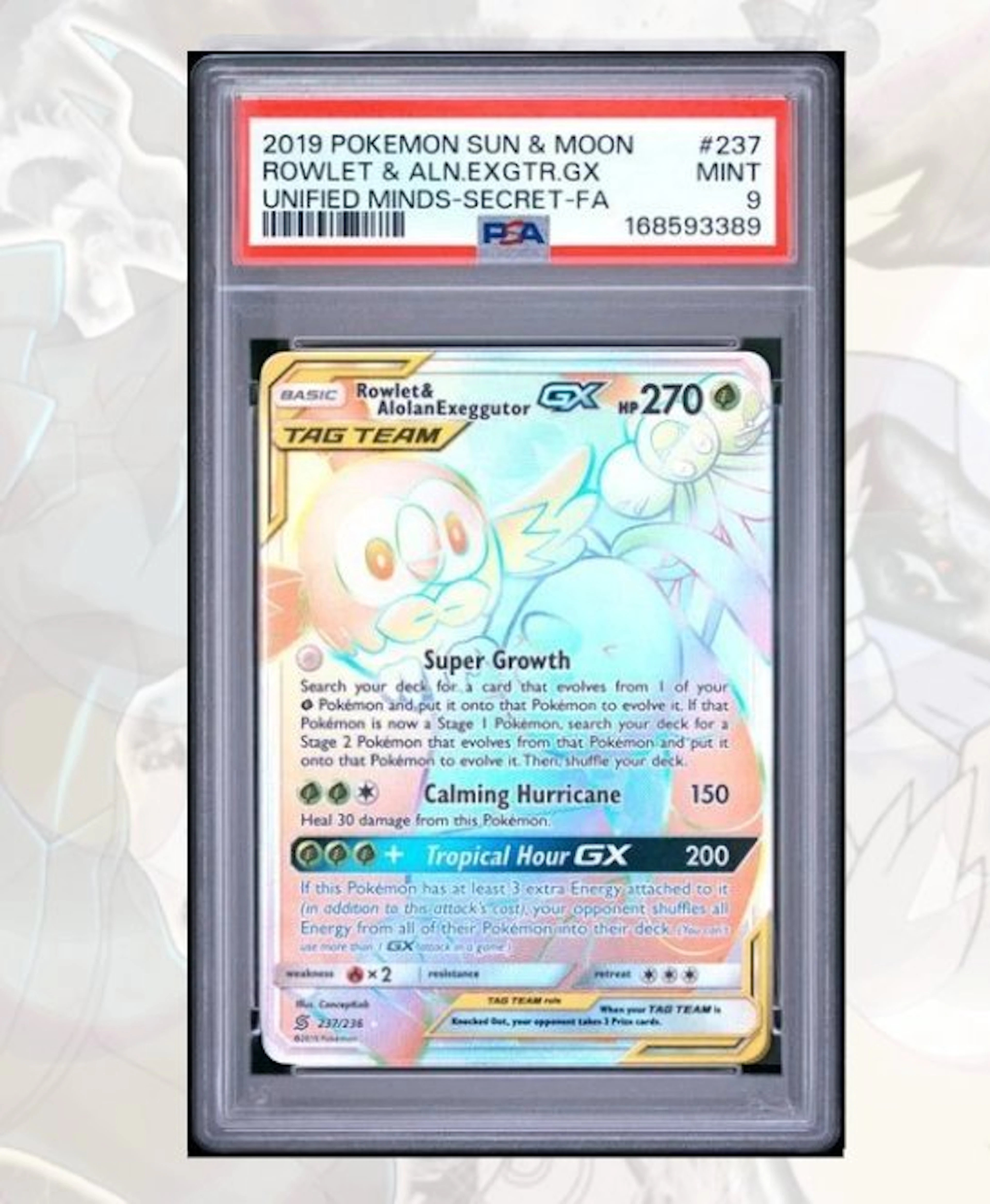 Pokémon - 1 Graded card - Rowlet & Alolan Exeggutor...