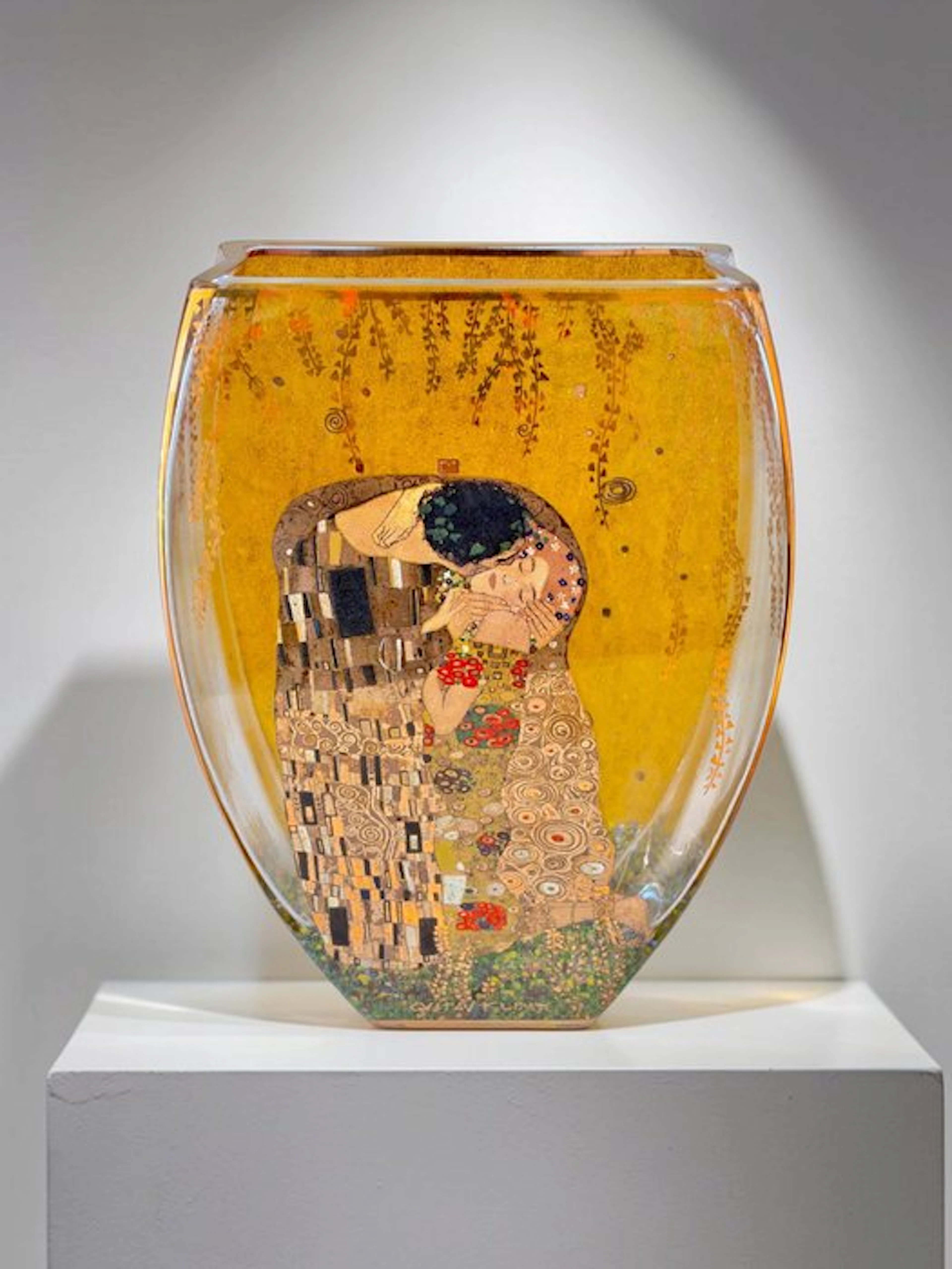 Goebel Artis Orbis - Vase - Gustav Klimt - The Kiss - Gold-plated glass - H22cm
