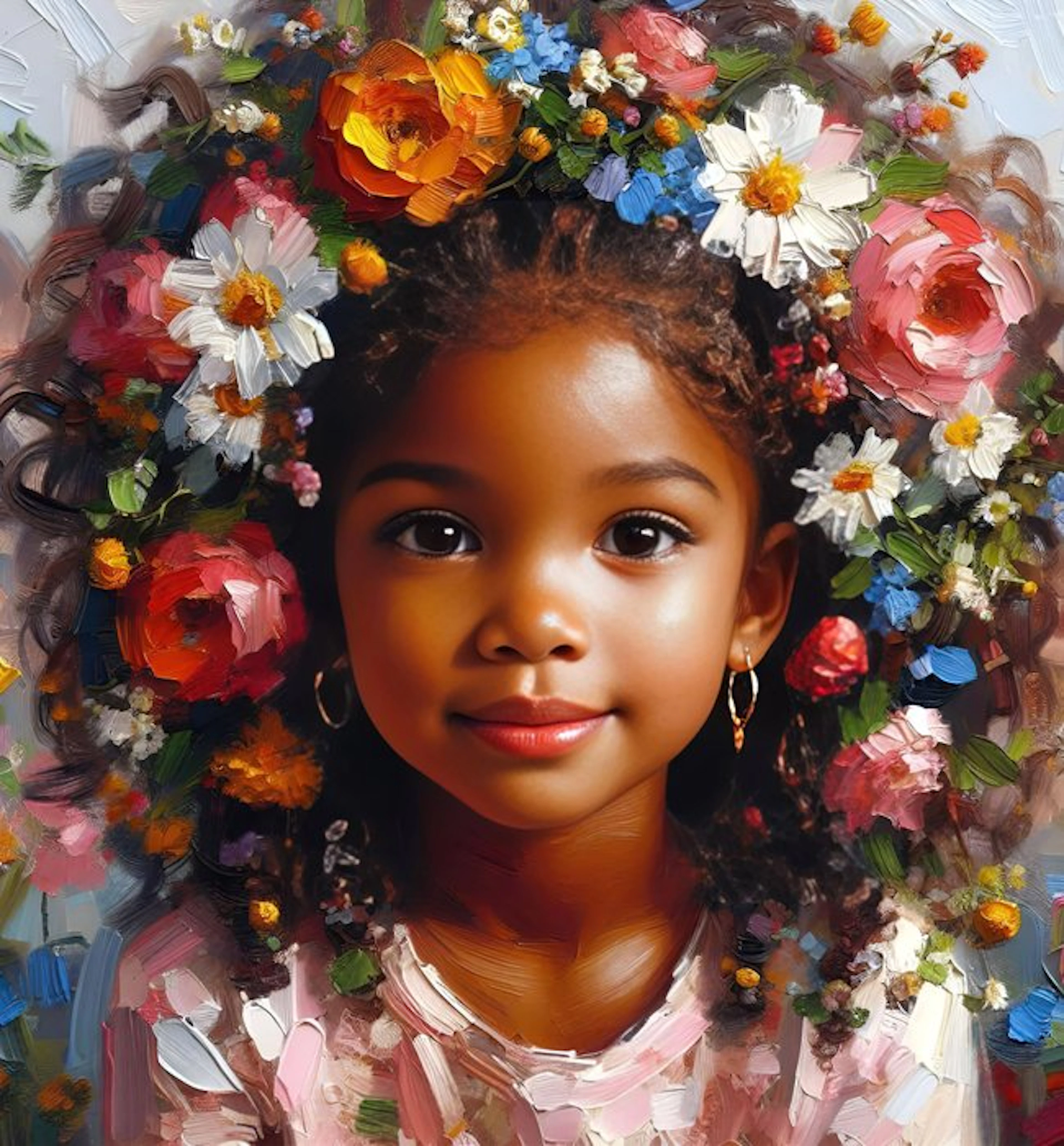 Favialis Dias (XXI) - Niña con Flores