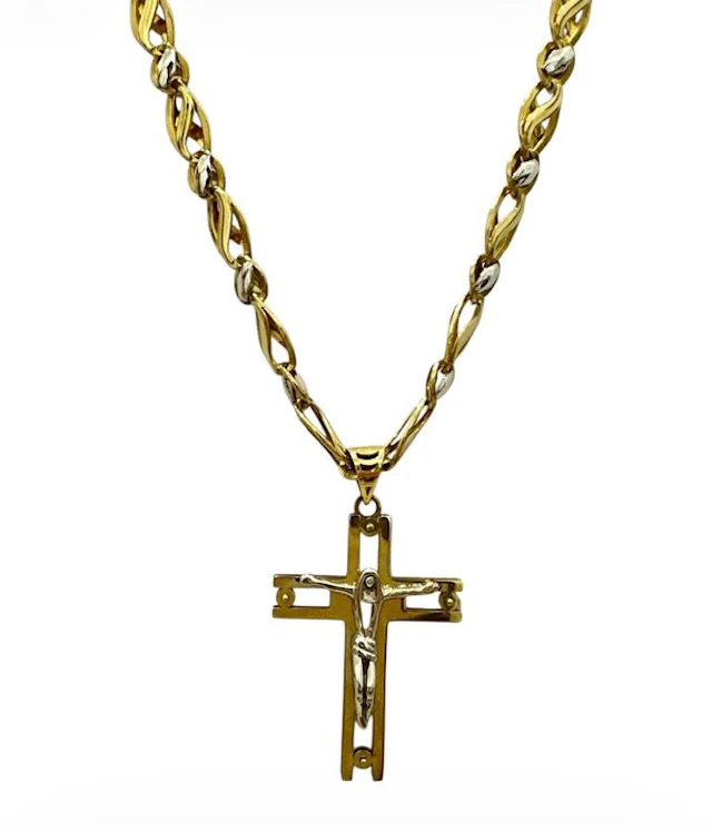 Necklace - 9 kt. Yellow gold, White gold