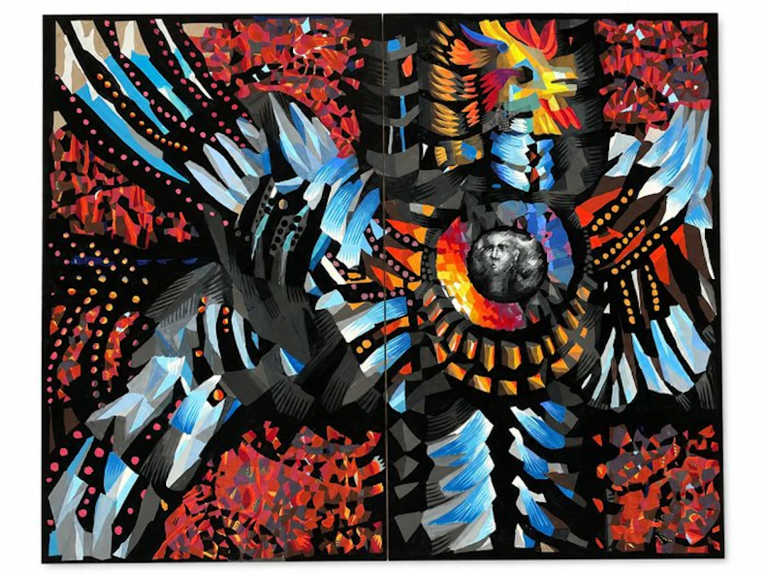 René Perrot (1912-1979) - Sans titre · Grande gouache pour tapisserie
