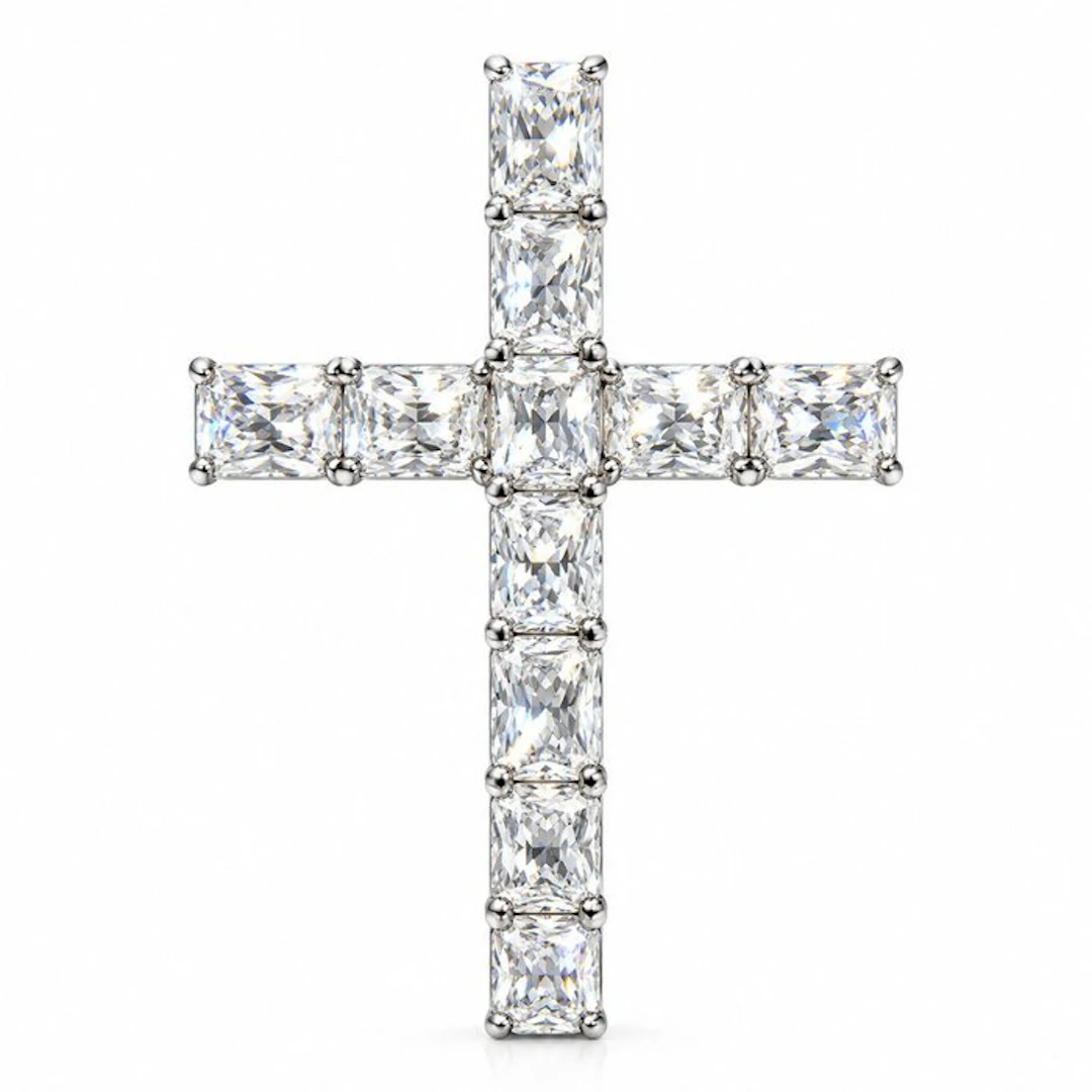 No reserve price - Pendant - 14 kt. White gold - 4.07ct. tw. Diamond