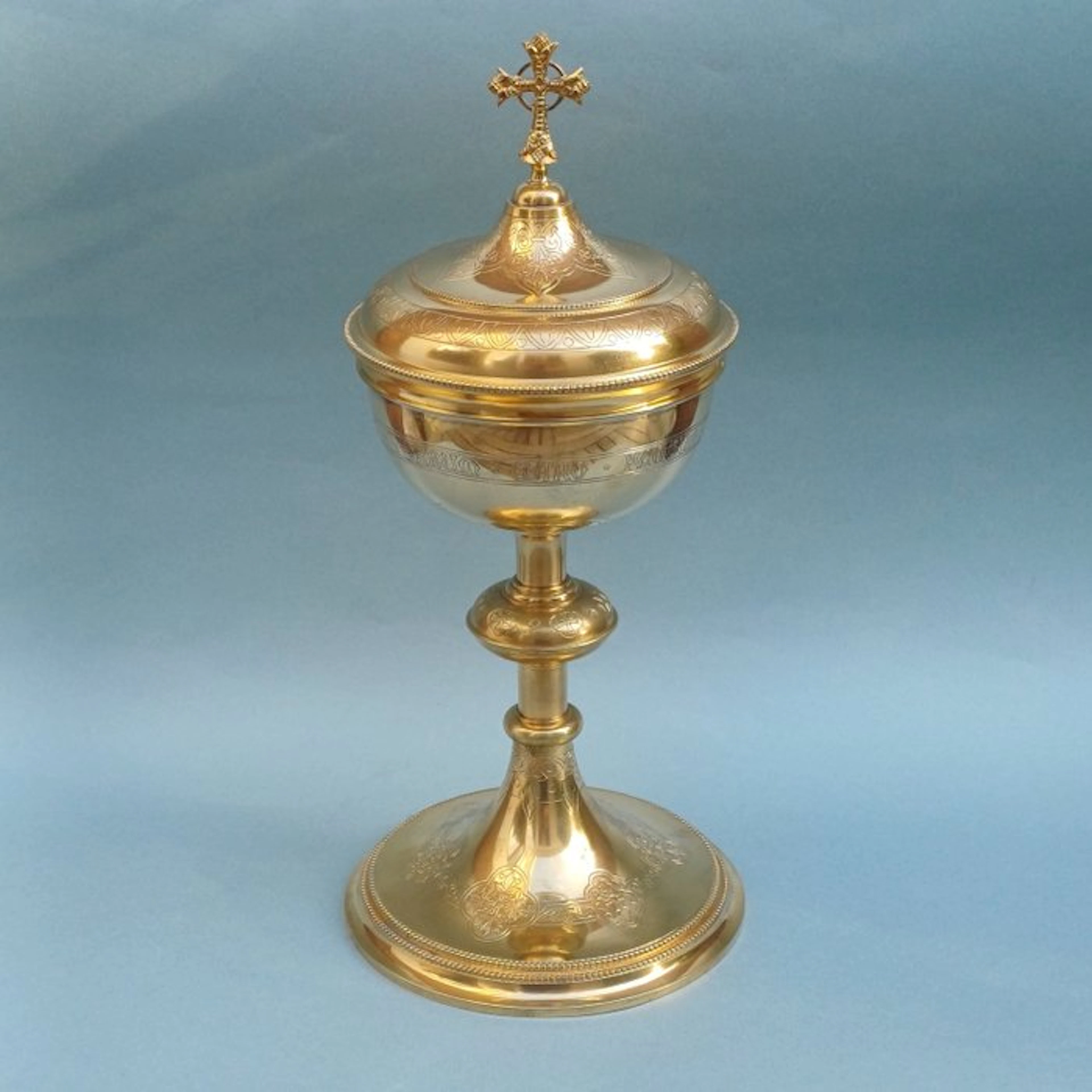 Ciborium - Gold plated, Brass, Silverplated - 1850-1900