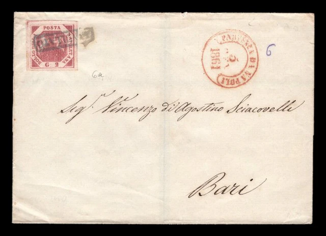 Italian Ancient States - Naples - Naples-Bari Letter 1861