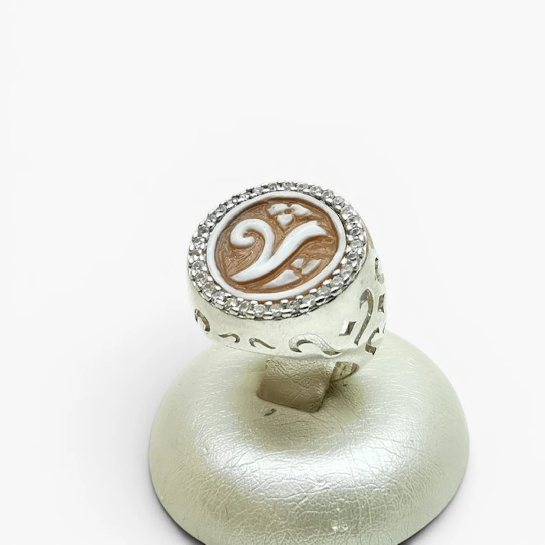 Silver - Ring - Initial Cameo Ring