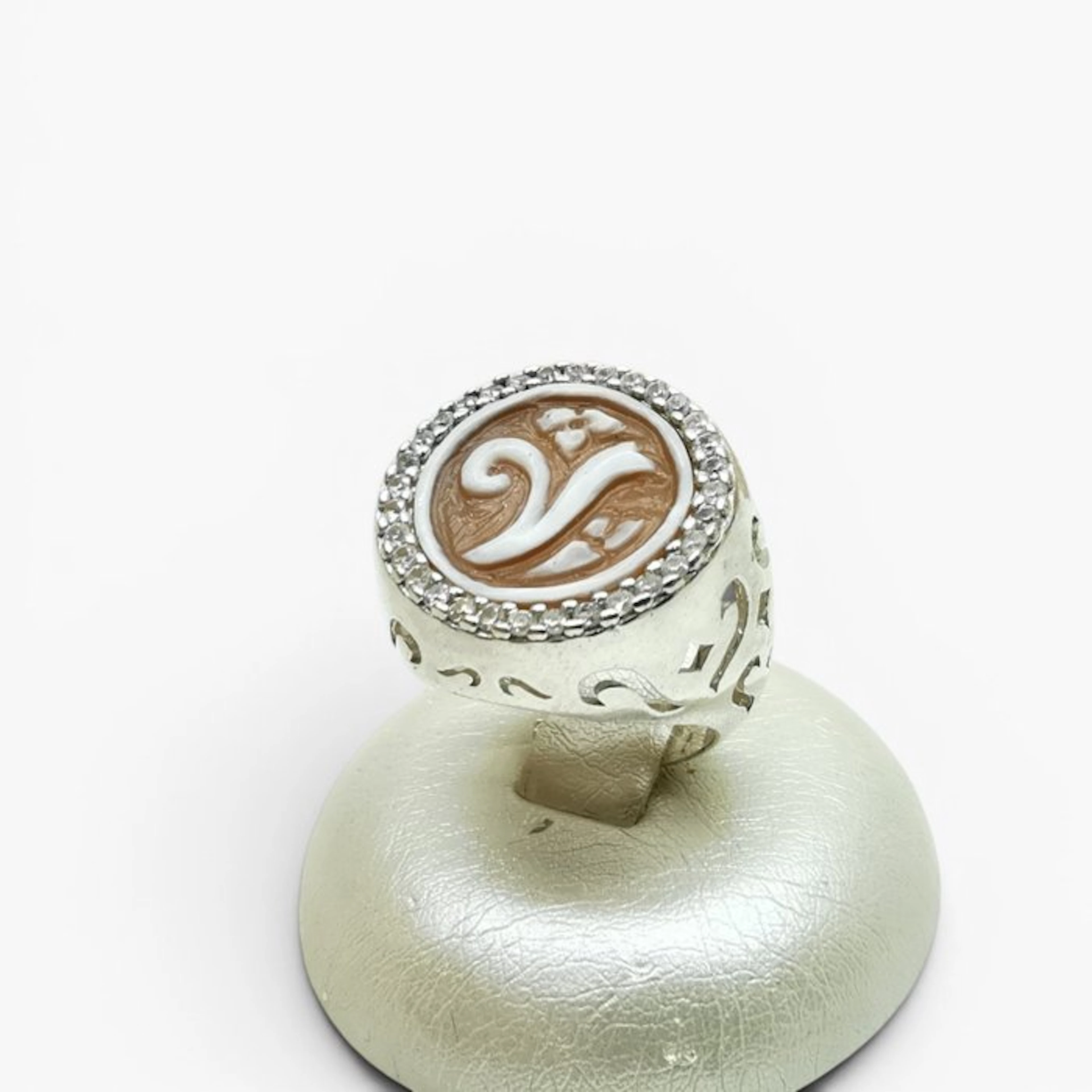 Silver - Ring - Initial Cameo Ring